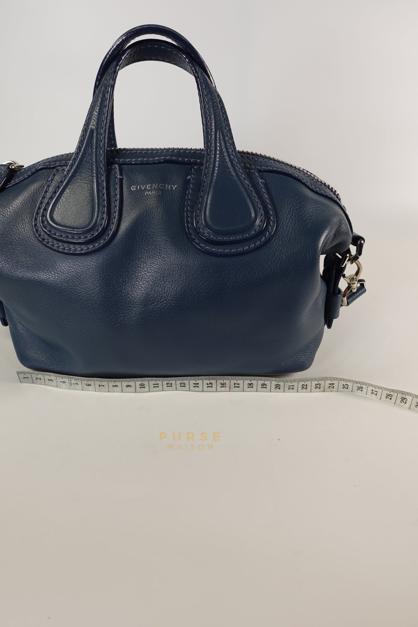 Nightingale Mini in Blue Calf Leather | Purse Maison Luxury Bags Shop