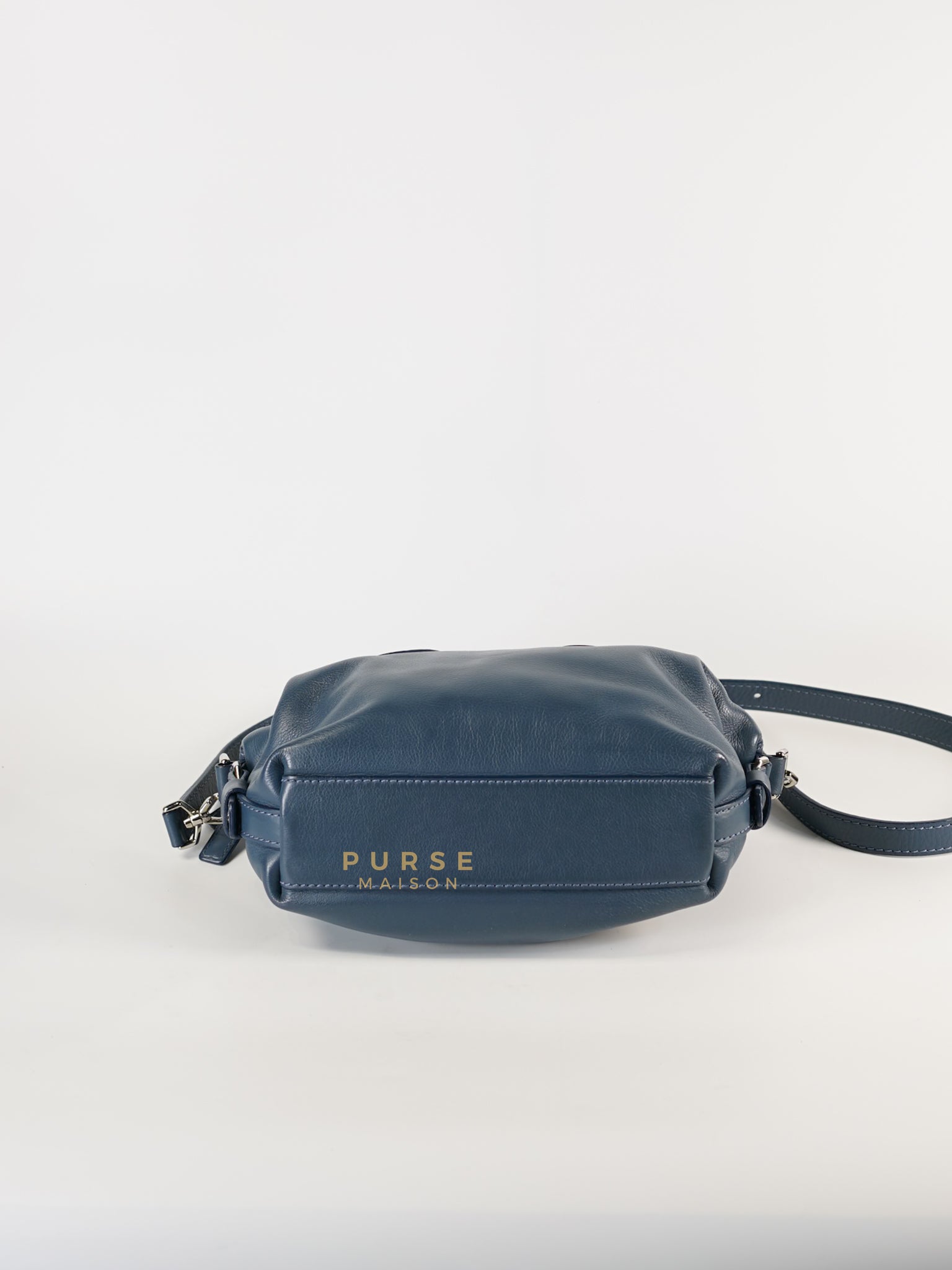 Nightingale Mini in Blue Calf Leather | Purse Maison Luxury Bags Shop