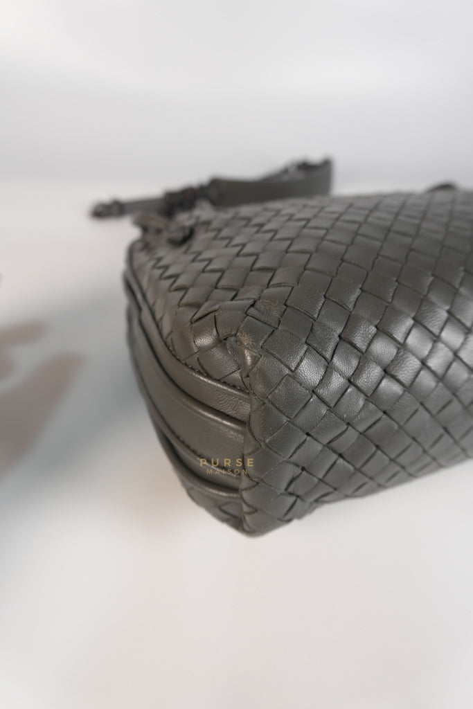 Nodini Intrecciato Gray Nappa Crossbody Bag | Purse Maison Luxury Bags Shop