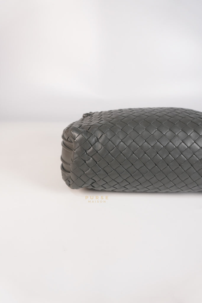 Nodini Intrecciato Gray Nappa Crossbody Bag | Purse Maison Luxury Bags Shop