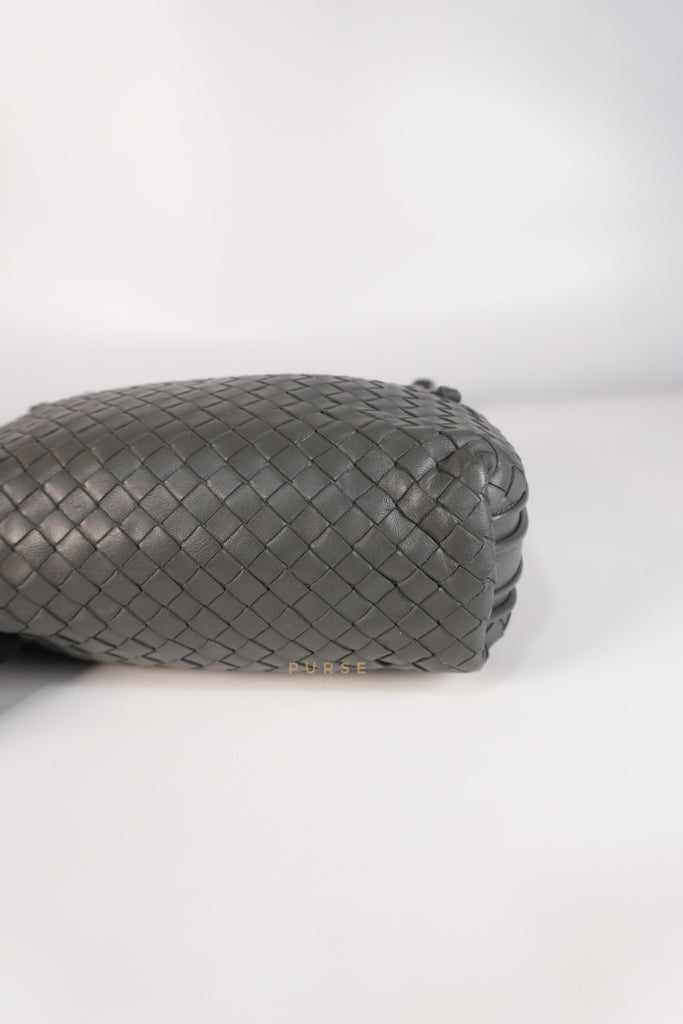 Nodini Intrecciato Gray Nappa Crossbody Bag | Purse Maison Luxury Bags Shop