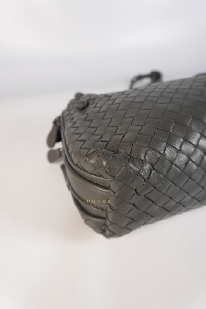 Nodini Intrecciato Gray Nappa Crossbody Bag | Purse Maison Luxury Bags Shop
