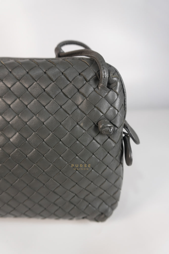 Nodini Intrecciato Gray Nappa Crossbody Bag | Purse Maison Luxury Bags Shop