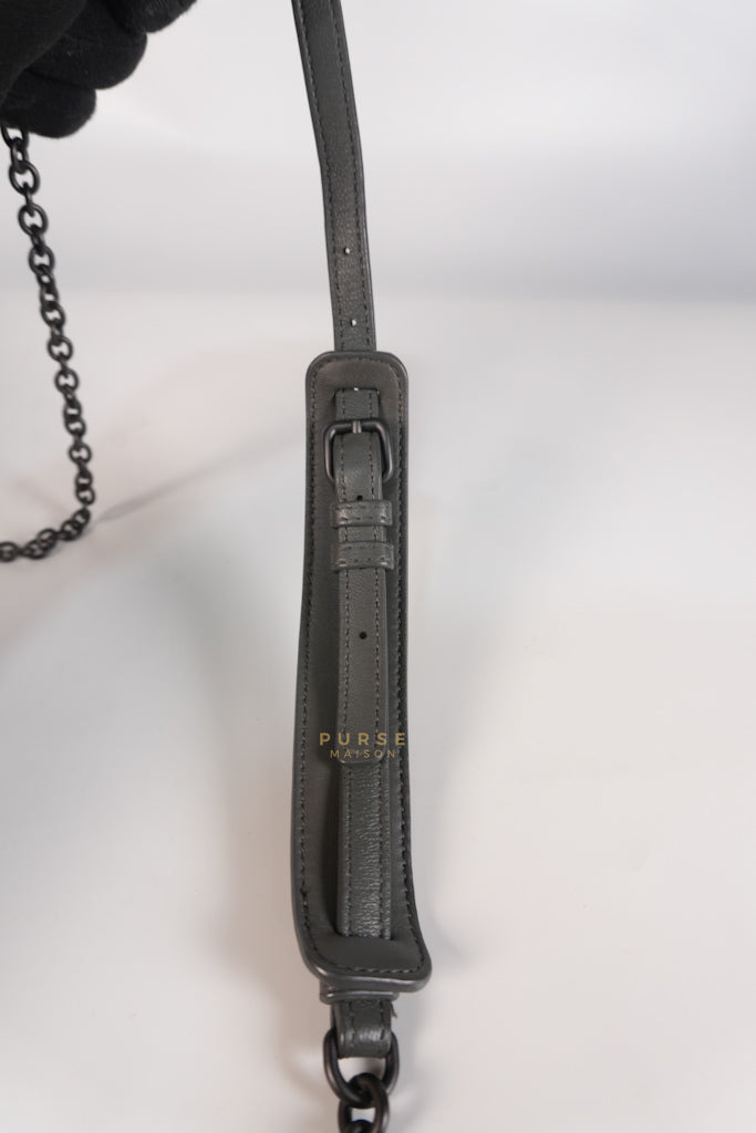 Nodini Intrecciato Gray Nappa Crossbody Bag | Purse Maison Luxury Bags Shop