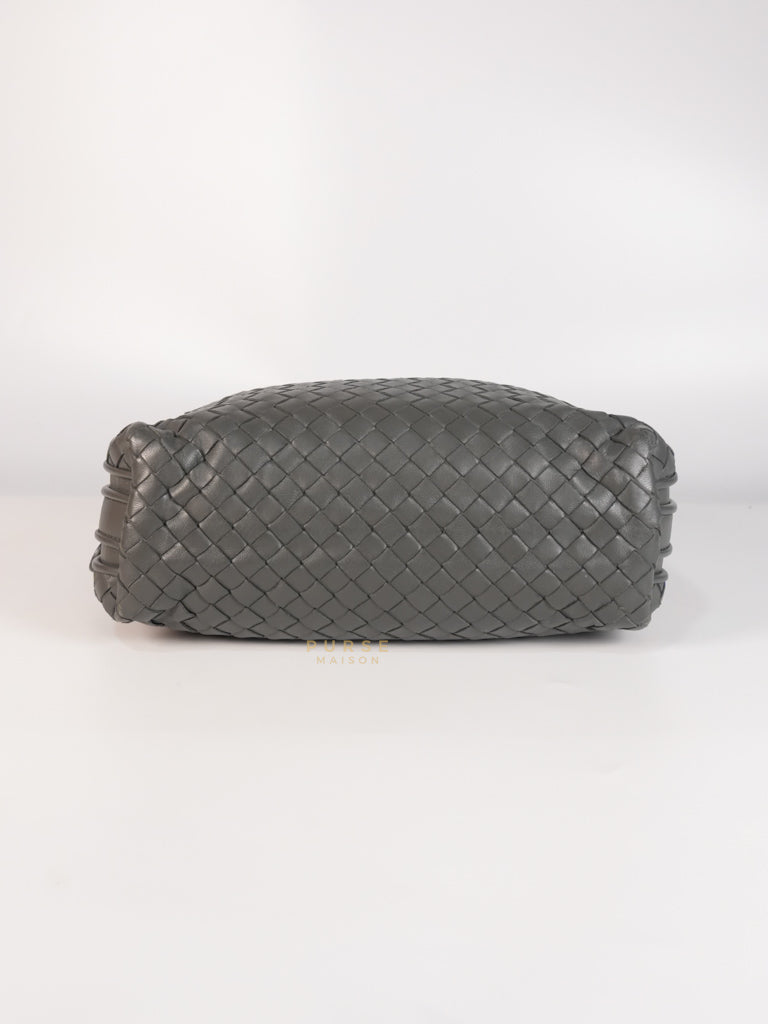 Nodini Intrecciato Gray Nappa Crossbody Bag | Purse Maison Luxury Bags Shop