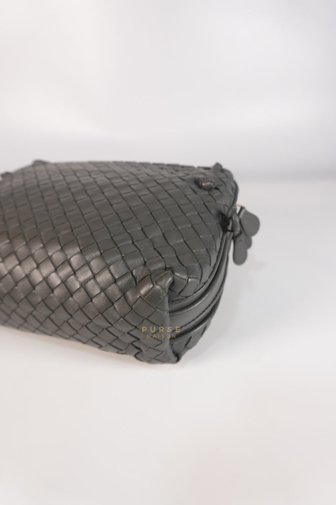 Nodini Intrecciato Gray Nappa Crossbody Bag | Purse Maison Luxury Bags Shop