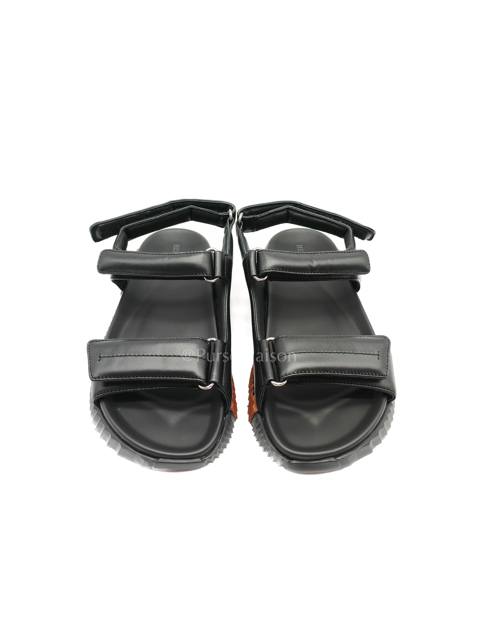 Noir Femme Junior Nappa Sandals Size 40 EU (24 cm) | Purse Maison Luxury Bags Shop