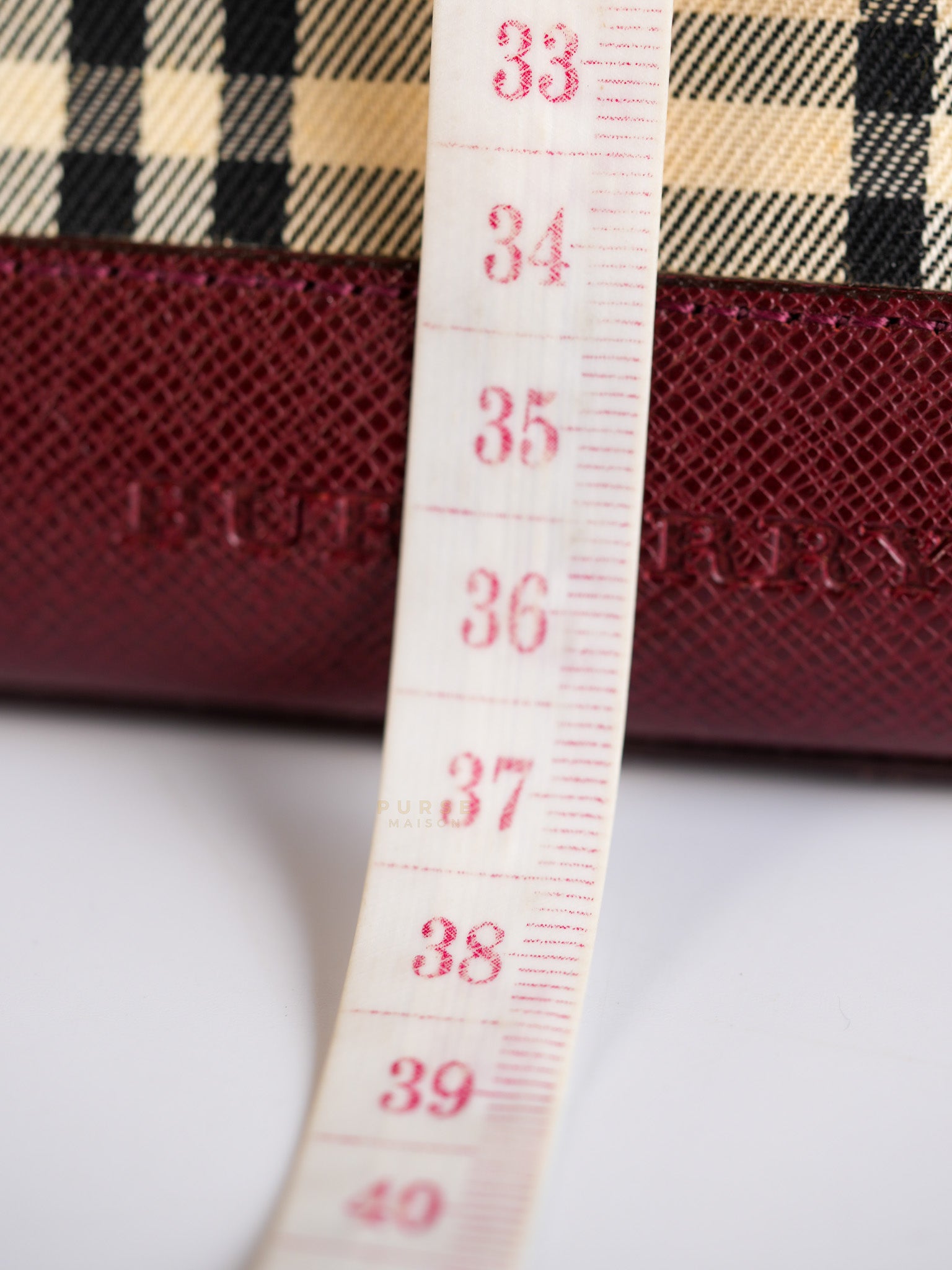 Nova Check Nylon Shoulder Bag Beige Checkered | Purse Maison Luxury Bags Shop