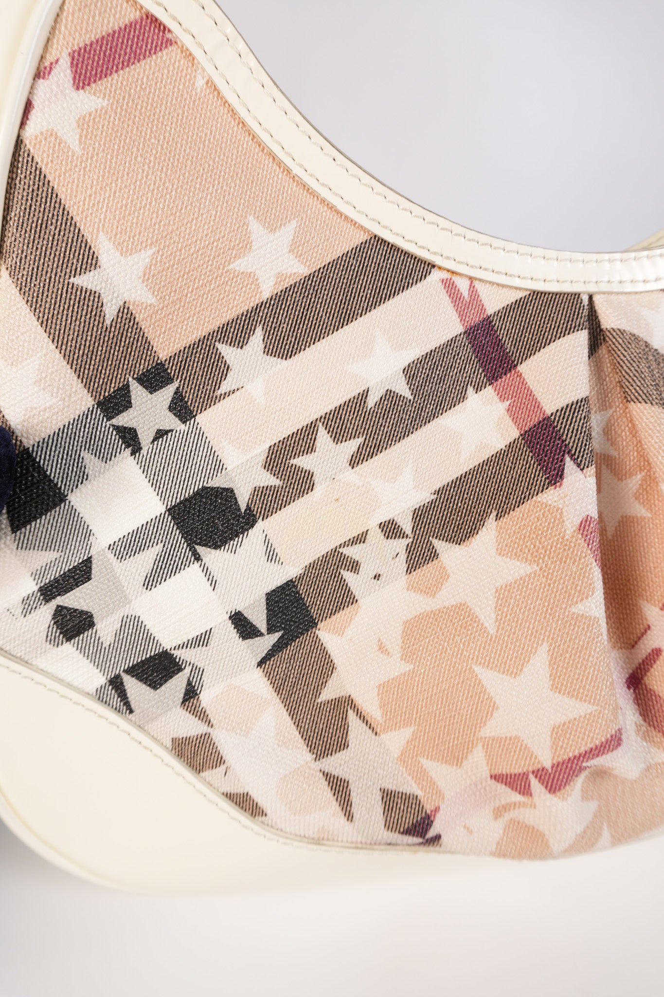 Nova Stars Printed Coated in White Patent Leather Shoulder Bag | Purse Maison Luxury Bags Shop