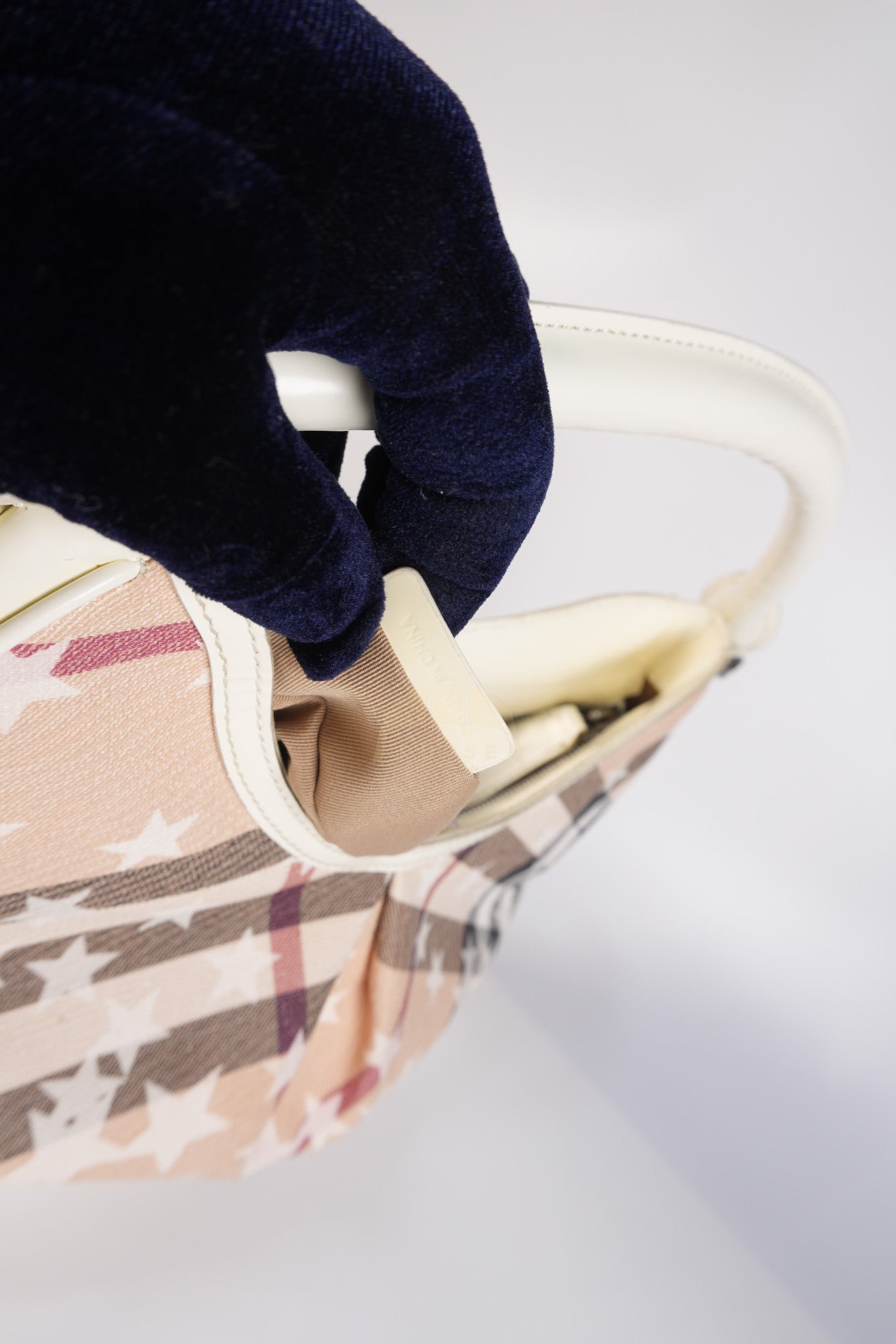 Nova Stars Printed Coated in White Patent Leather Shoulder Bag | Purse Maison Luxury Bags Shop