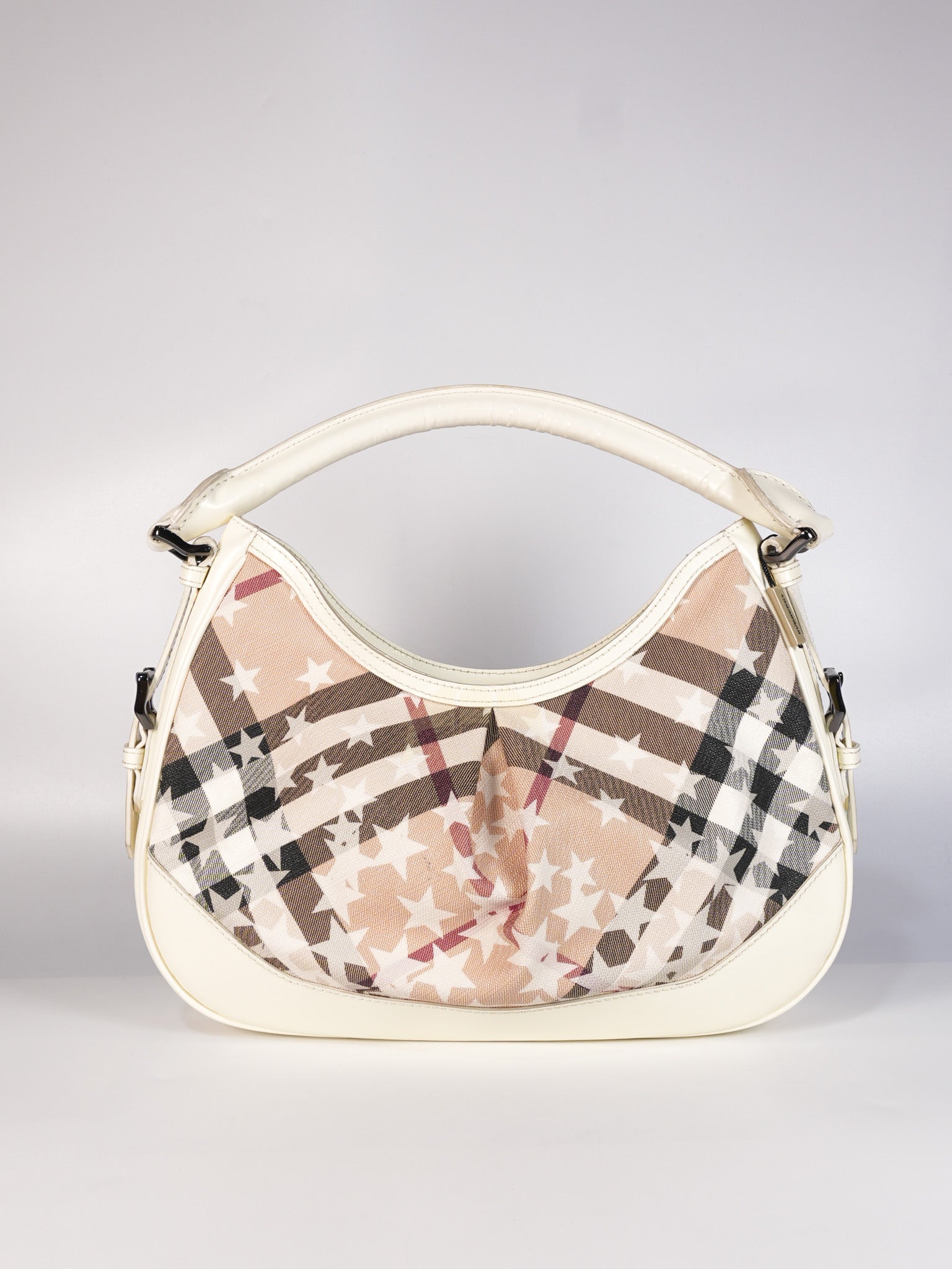 Nova Stars Printed Coated in White Patent Leather Shoulder Bag | Purse Maison Luxury Bags Shop