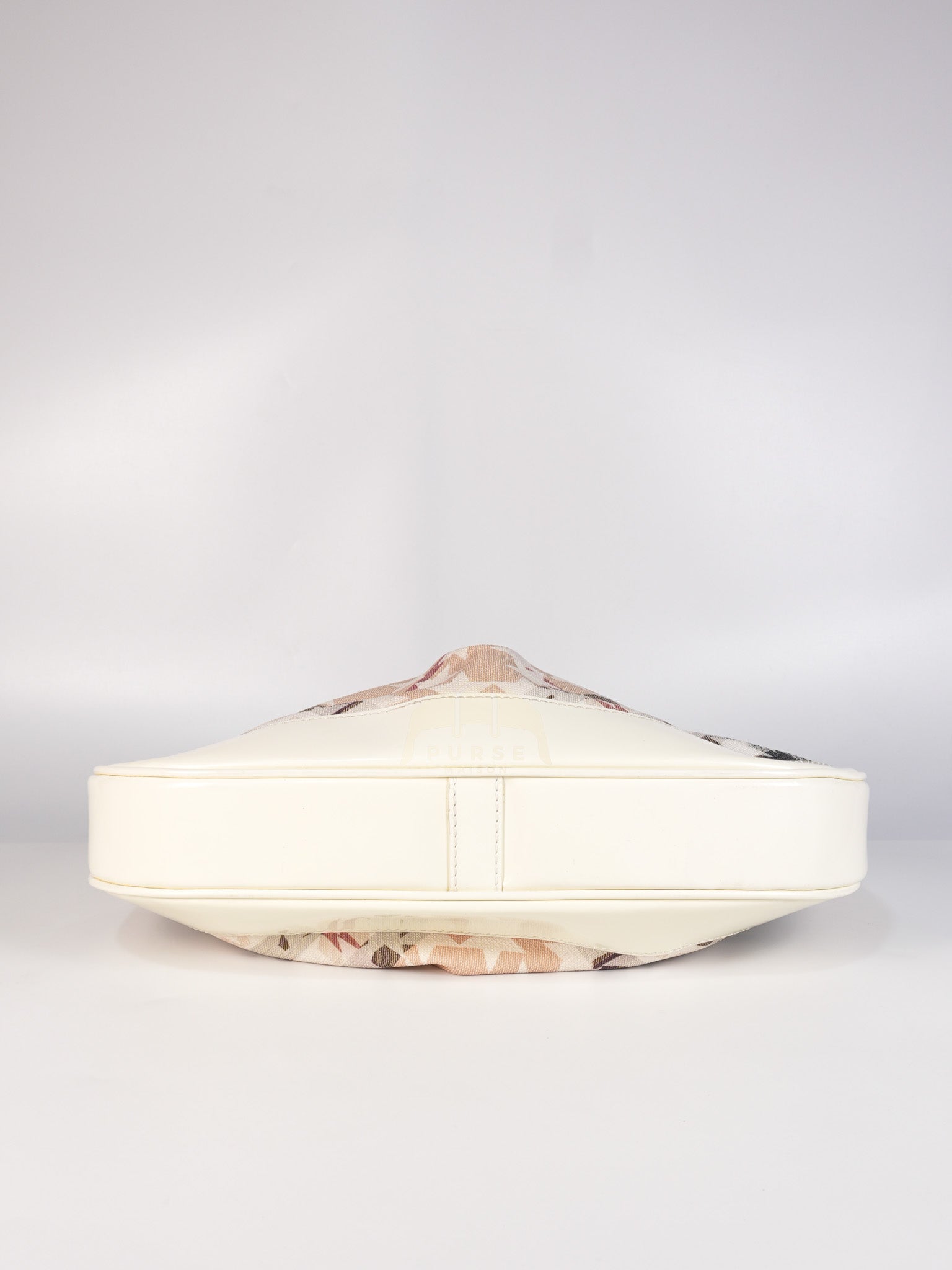 Nova Stars Printed Coated in White Patent Leather Shoulder Bag | Purse Maison Luxury Bags Shop