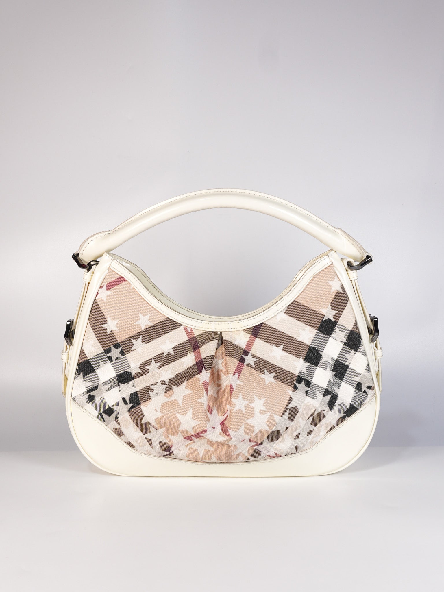 Nova Stars Printed Coated in White Patent Leather Shoulder Bag | Purse Maison Luxury Bags Shop