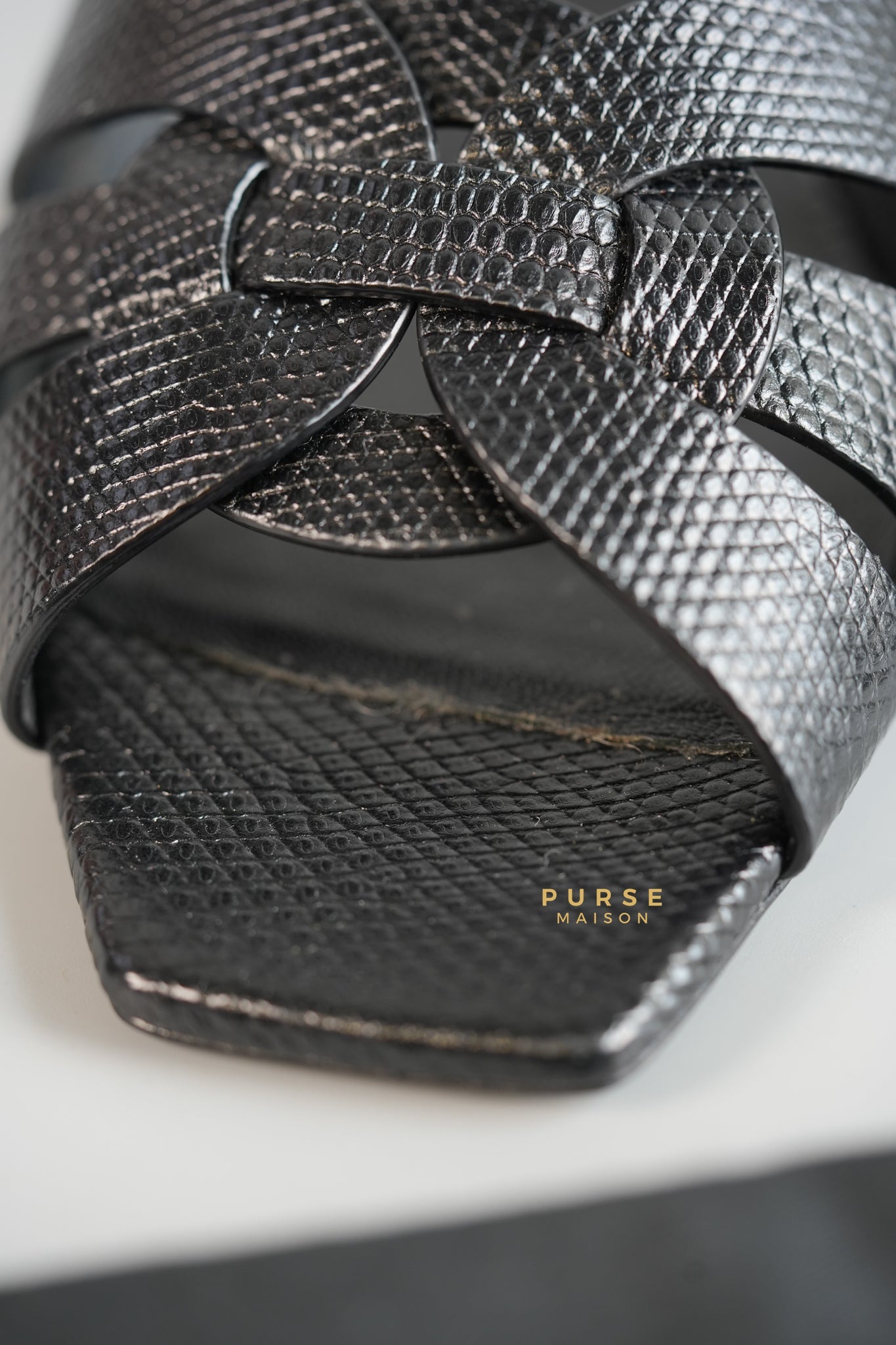 Nu Pieds Tribute Black Flat Sandals Size 37 (24cm) | Purse Maison Luxury Bags Shop