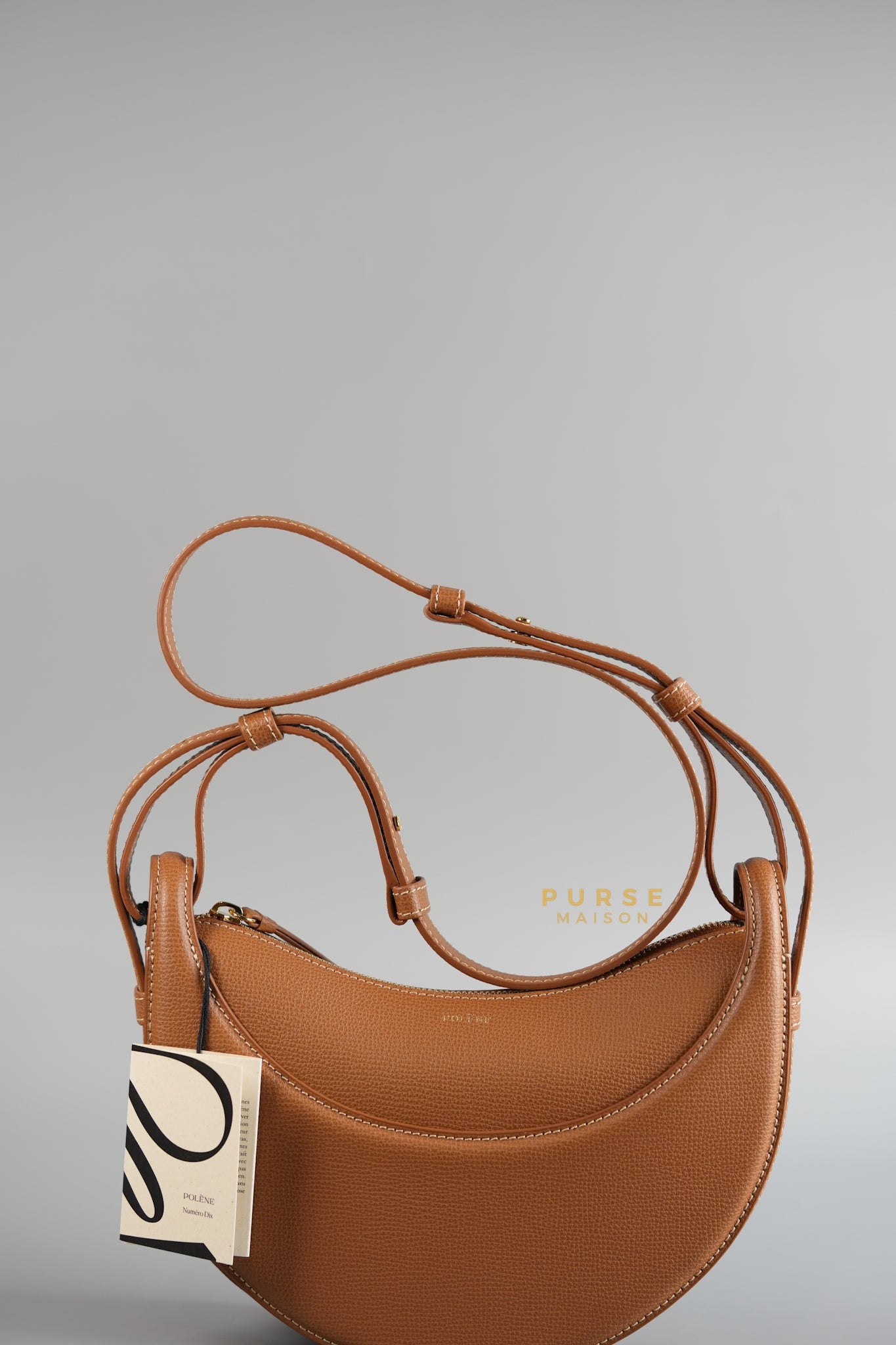 Numero Dix Camel Graine Leather Bag | Purse Maison Luxury Bags Shop