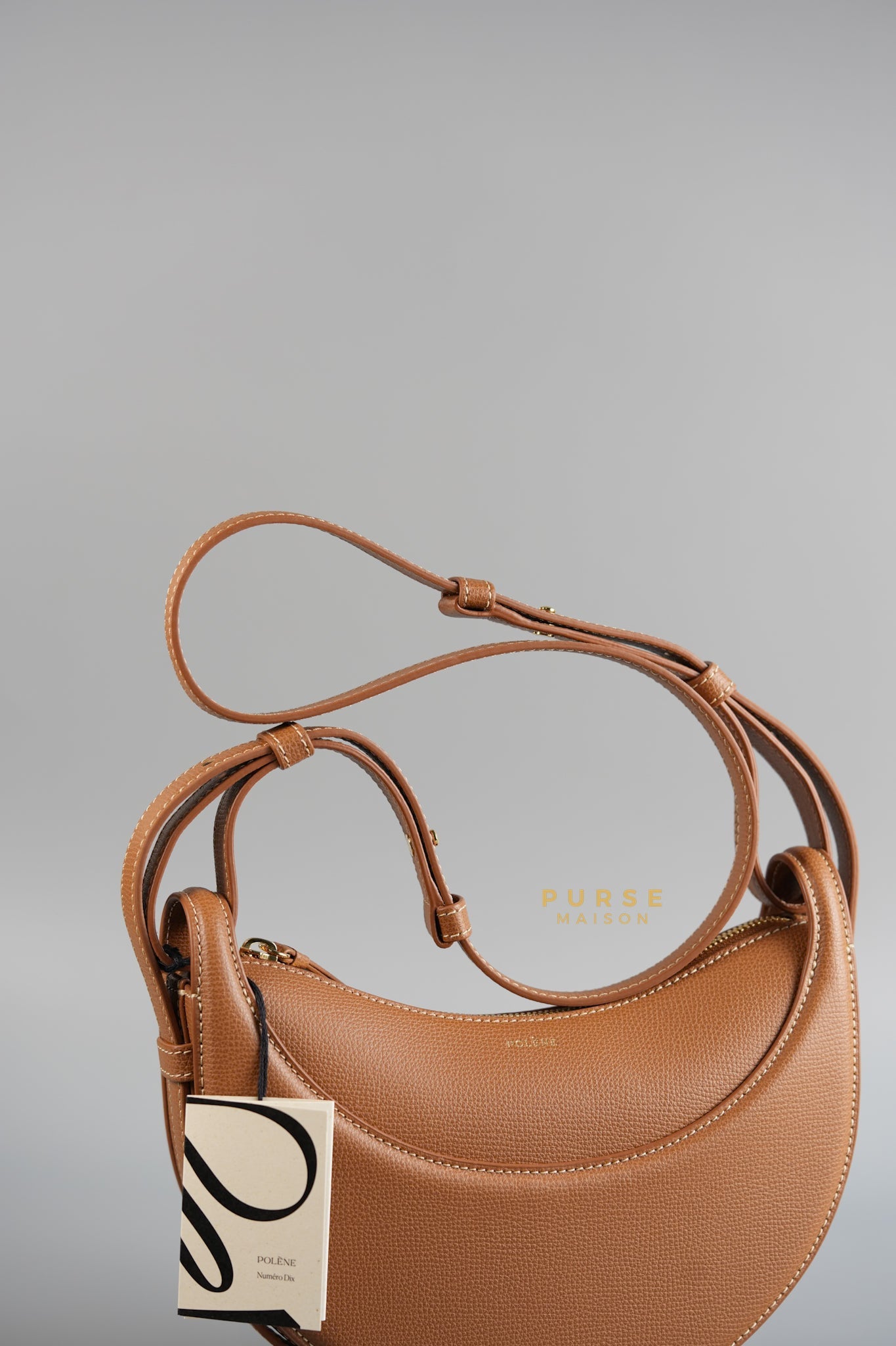 Numero Dix Camel Graine Leather Bag | Purse Maison Luxury Bags Shop