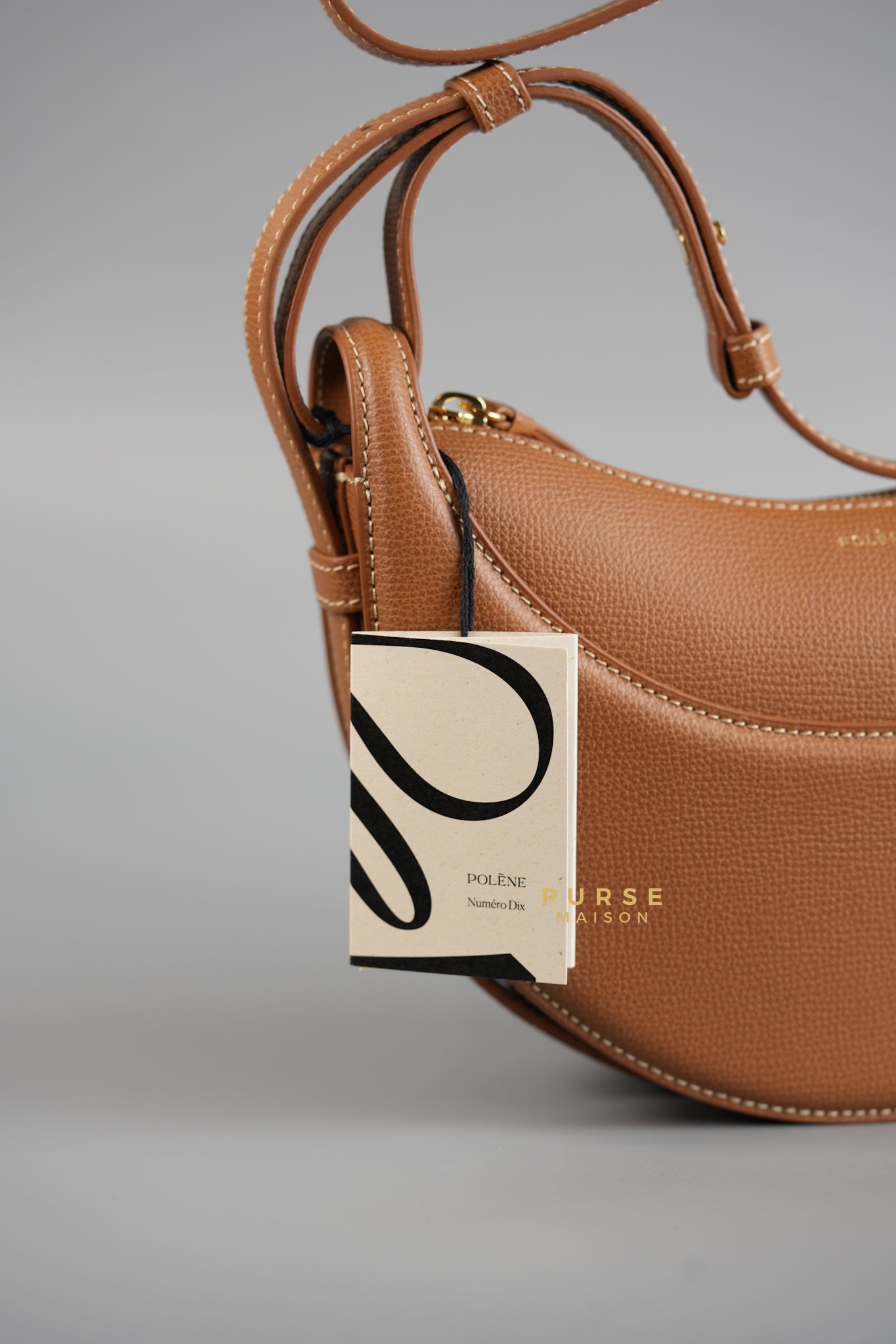 Numero Dix Camel Graine Leather Bag | Purse Maison Luxury Bags Shop