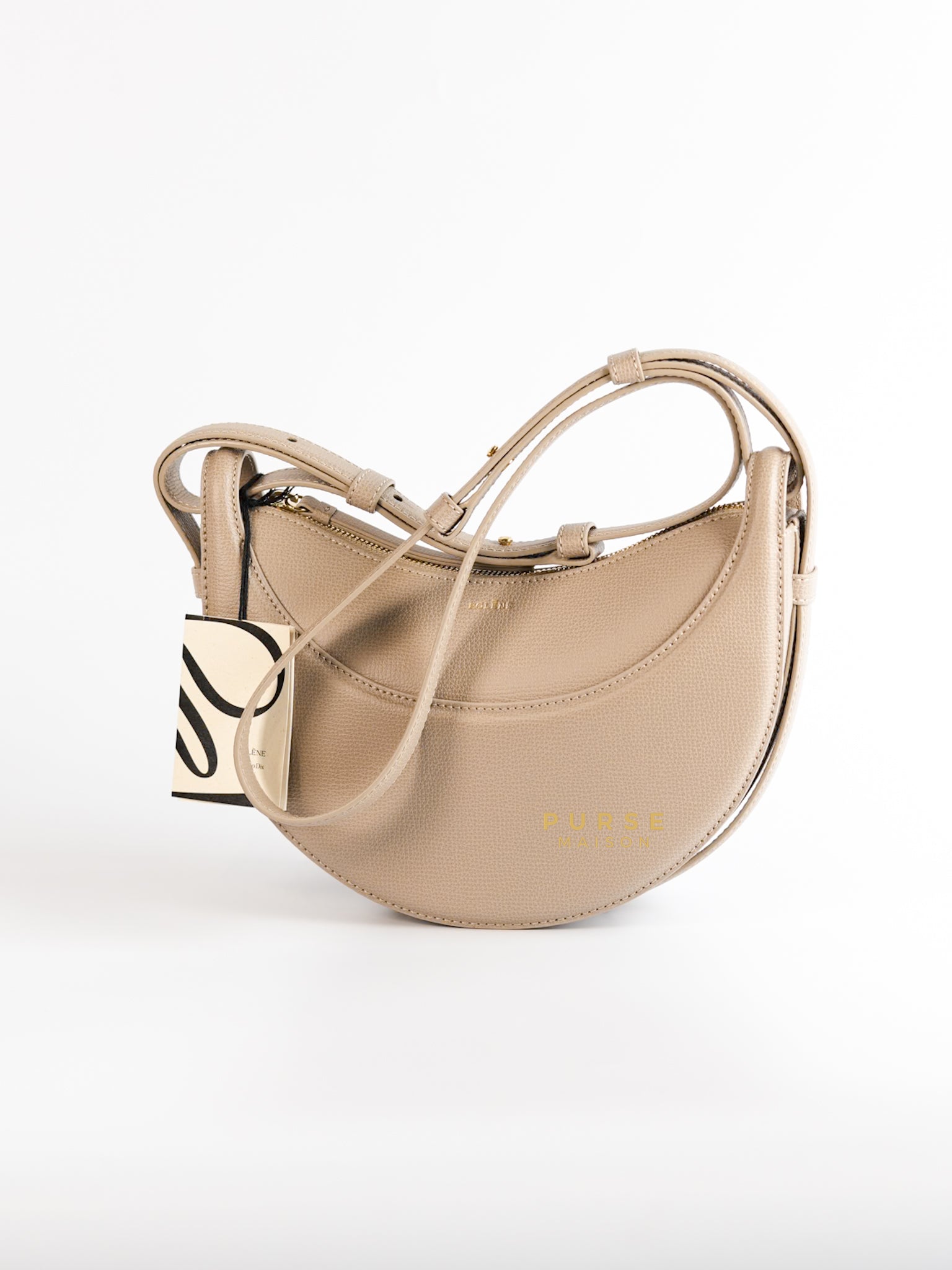 Numero Dix Taupe Graine Leather Bag | Purse Maison Luxury Bags Shop