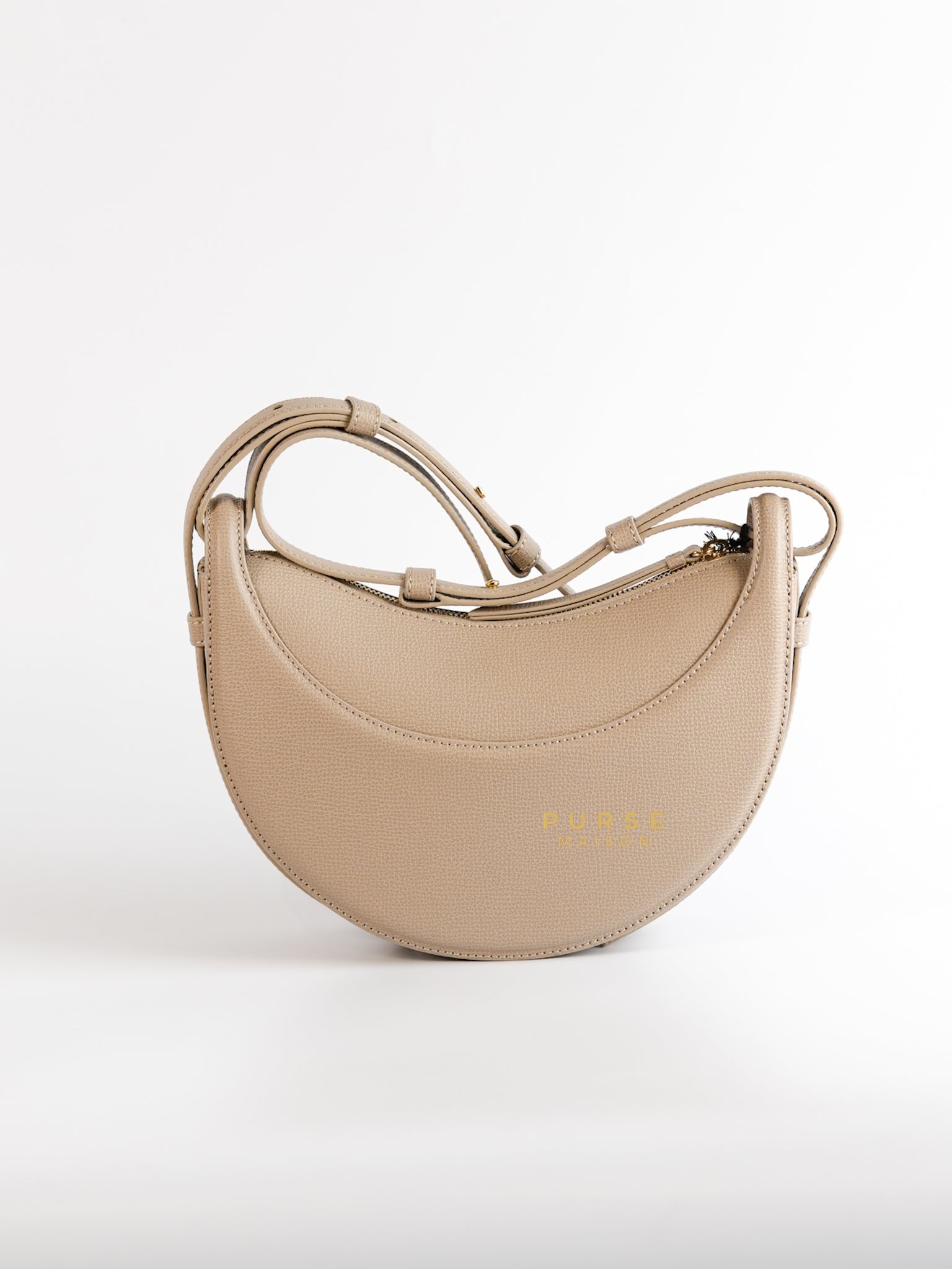 Numero Dix Taupe Graine Leather Bag | Purse Maison Luxury Bags Shop