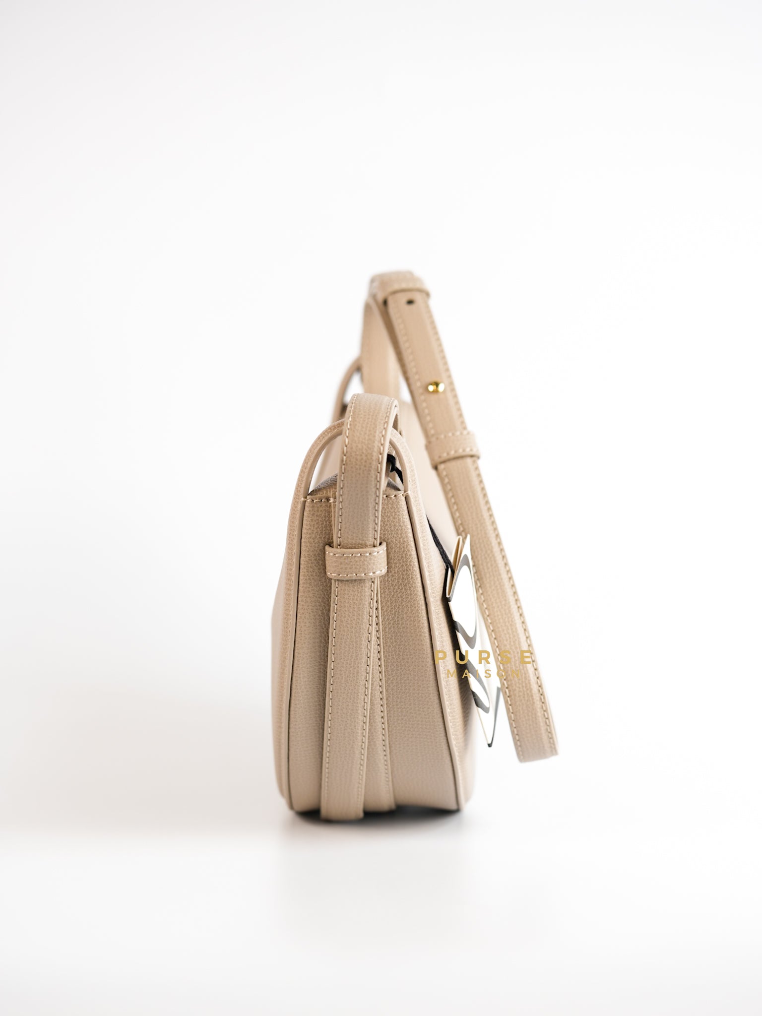 Numero Dix Taupe Graine Leather Bag | Purse Maison Luxury Bags Shop