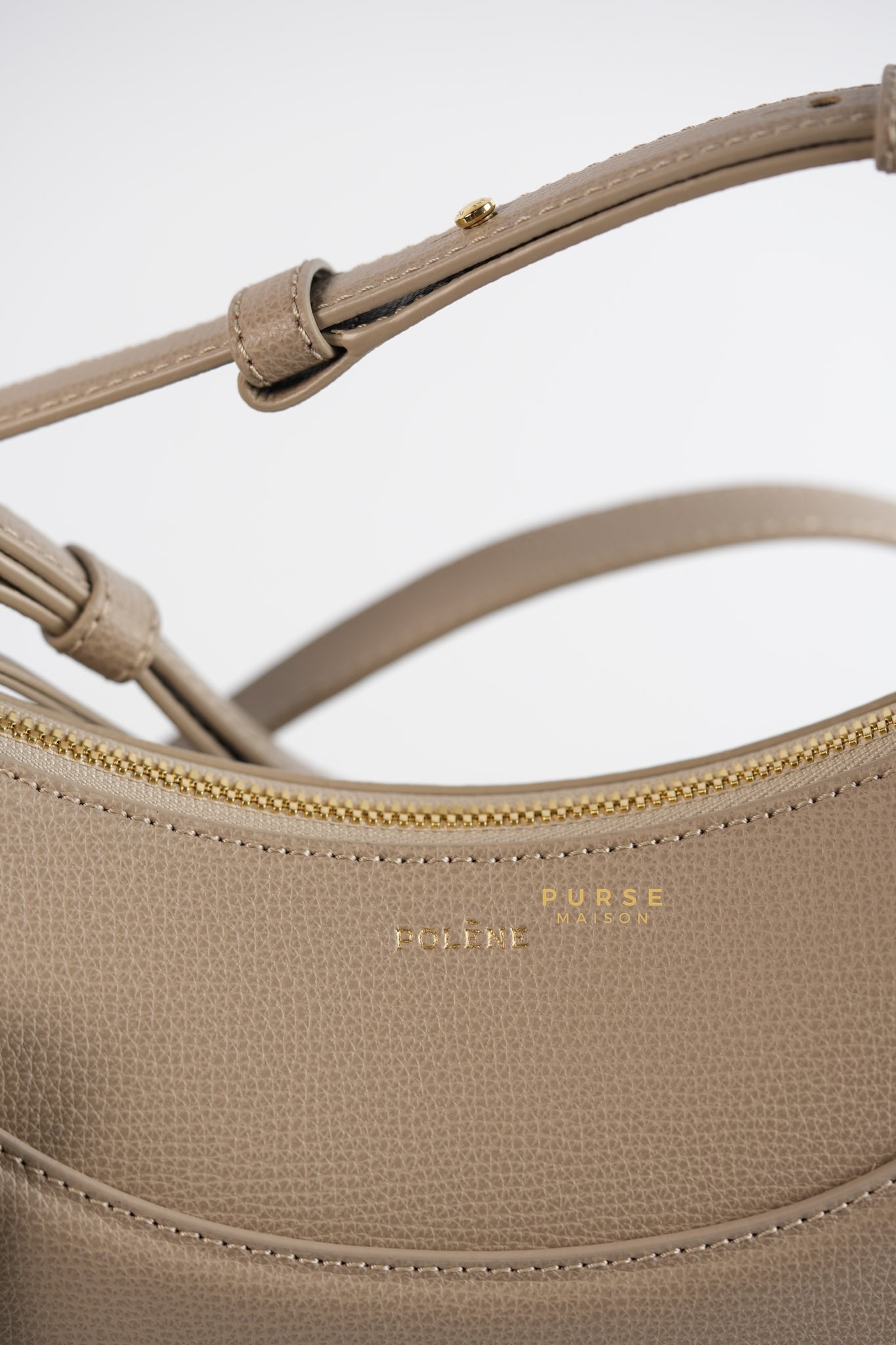 Numero Dix Taupe Graine Leather Bag | Purse Maison Luxury Bags Shop