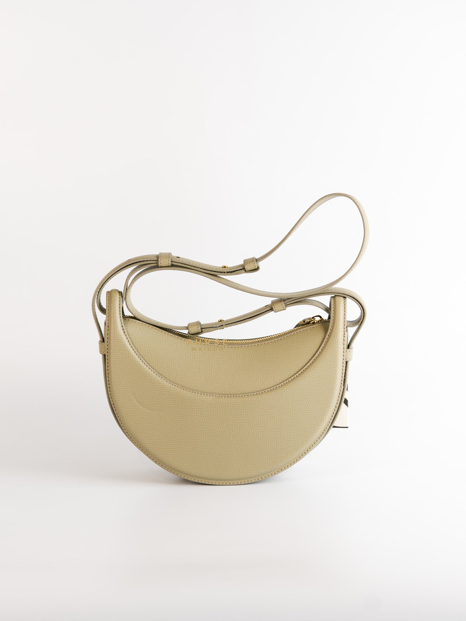 Numero Dix Taupe Textured Leather | Purse Maison Luxury Bags Shop