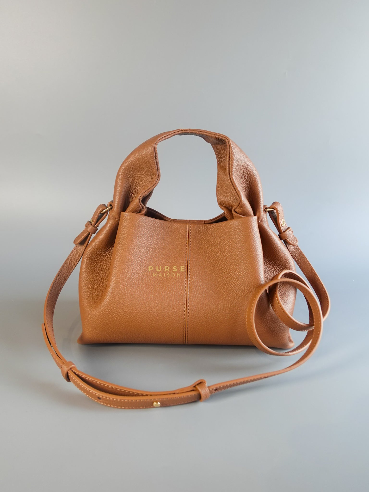 Numero Neuf Mini in Camel Grain Leather Bag | Purse Maison Luxury Bags Shop