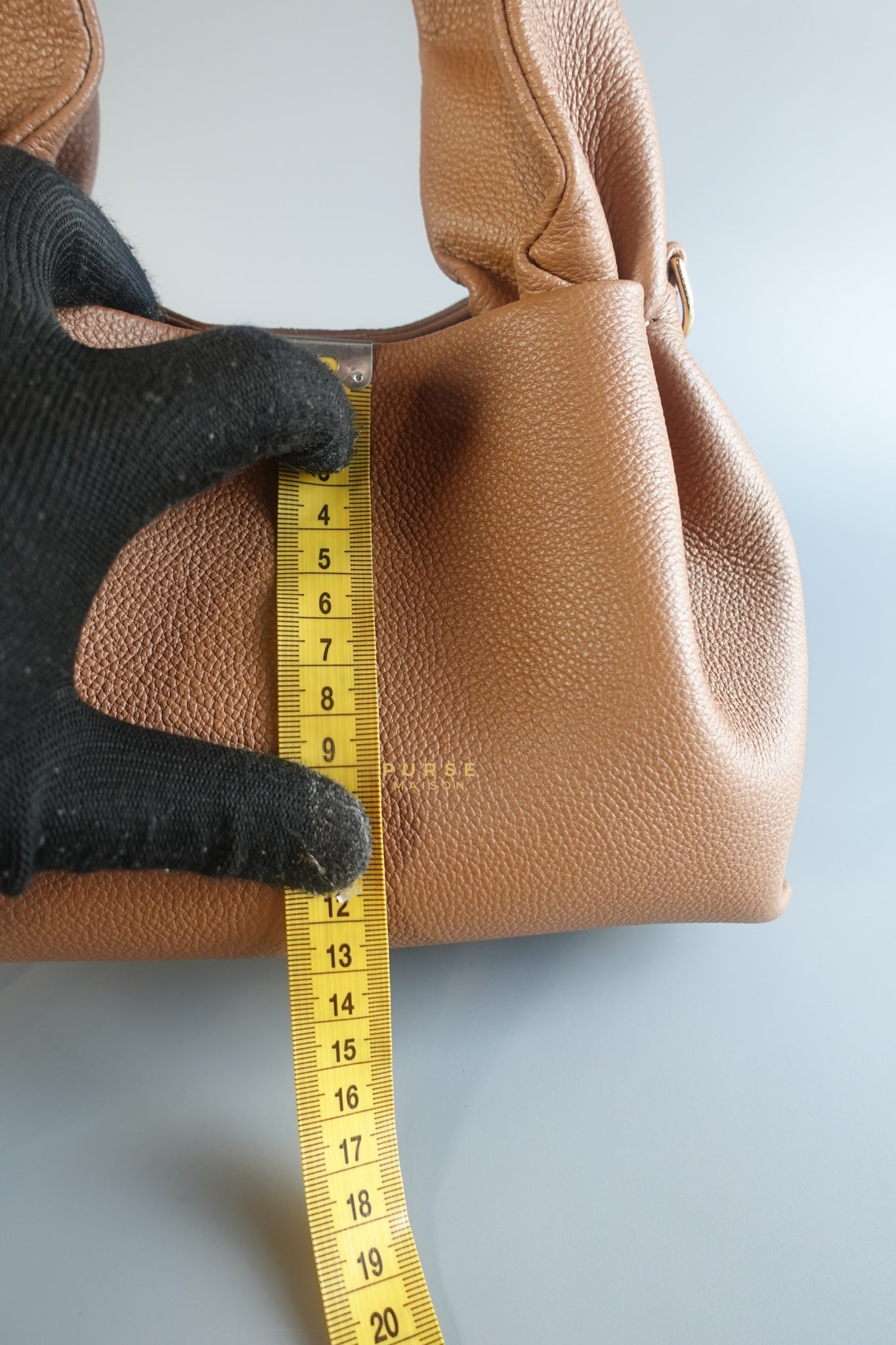 Numero Neuf Mini in Camel Grain Leather Bag | Purse Maison Luxury Bags Shop