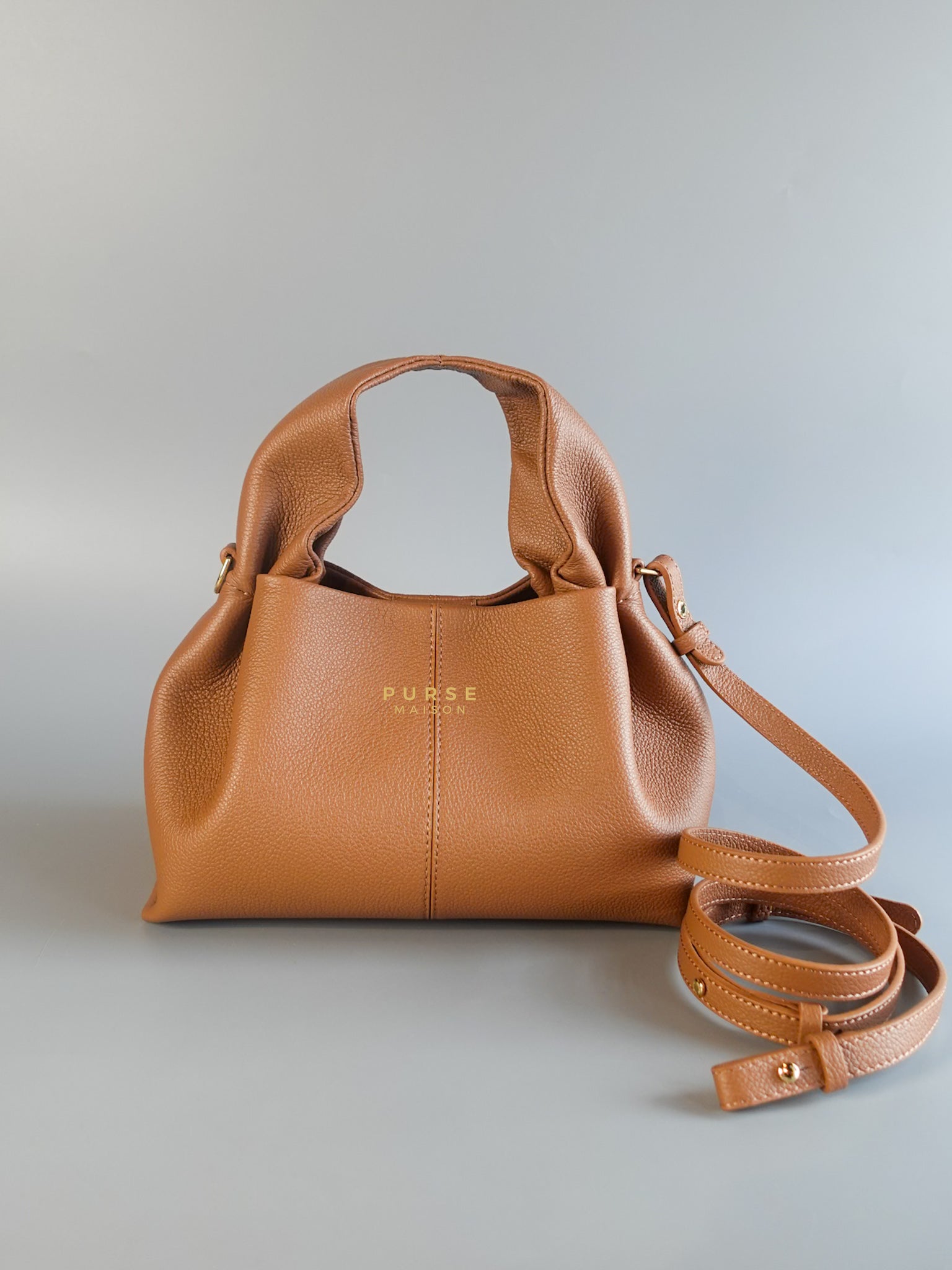 Numero Neuf Mini in Camel Grain Leather Bag | Purse Maison Luxury Bags Shop