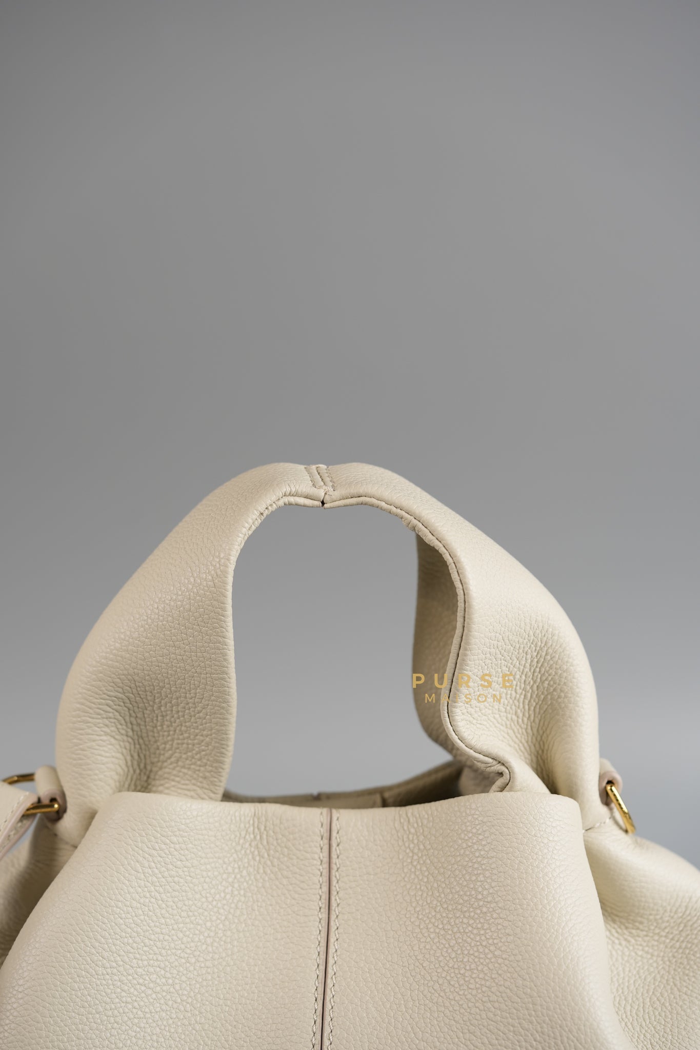 Numero Neuf Mini in Chalk Graine Leather Bag | Purse Maison Luxury Bags Shop