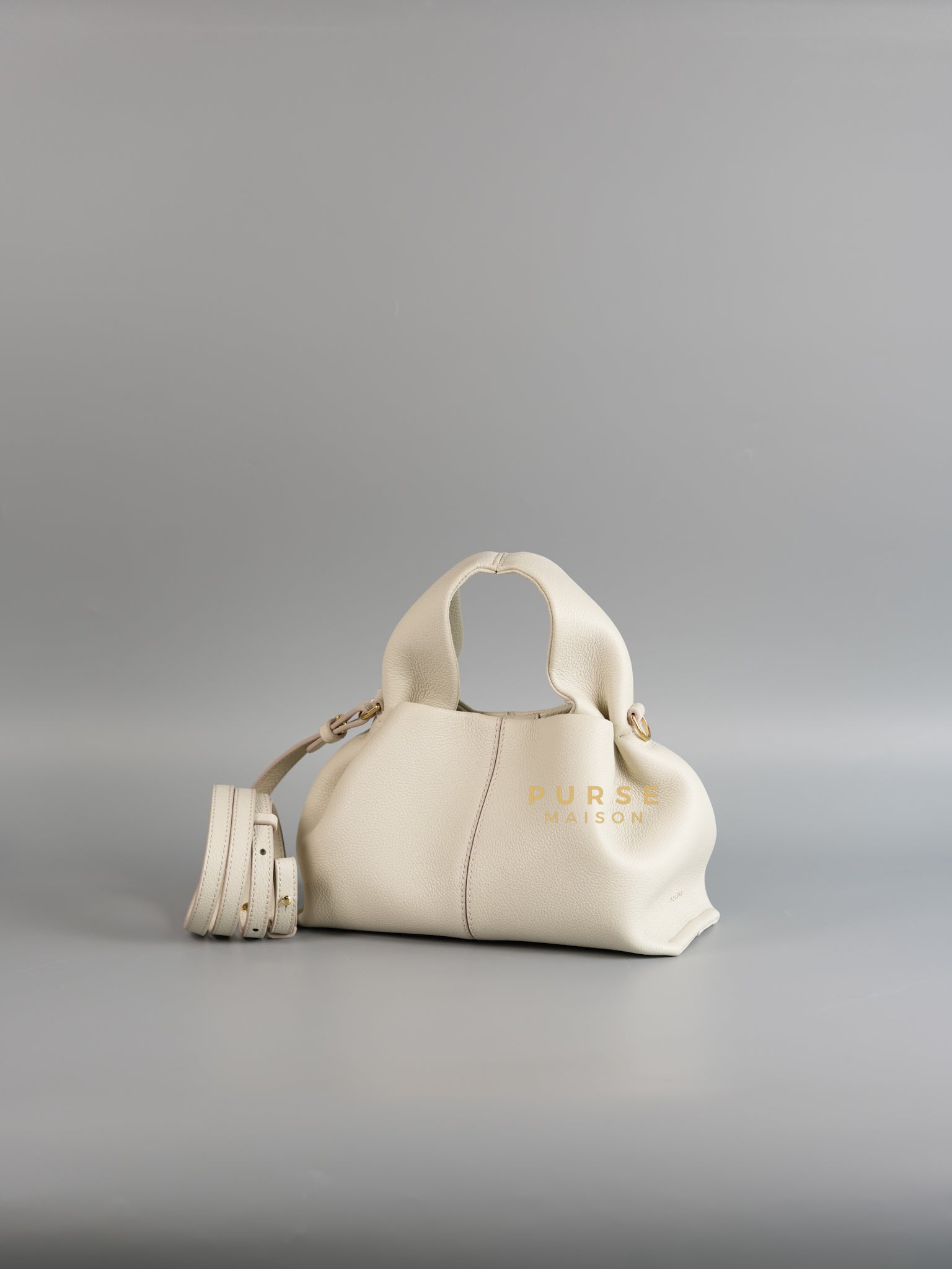 Numero Neuf Mini in Chalk Graine Leather Bag | Purse Maison Luxury Bags Shop