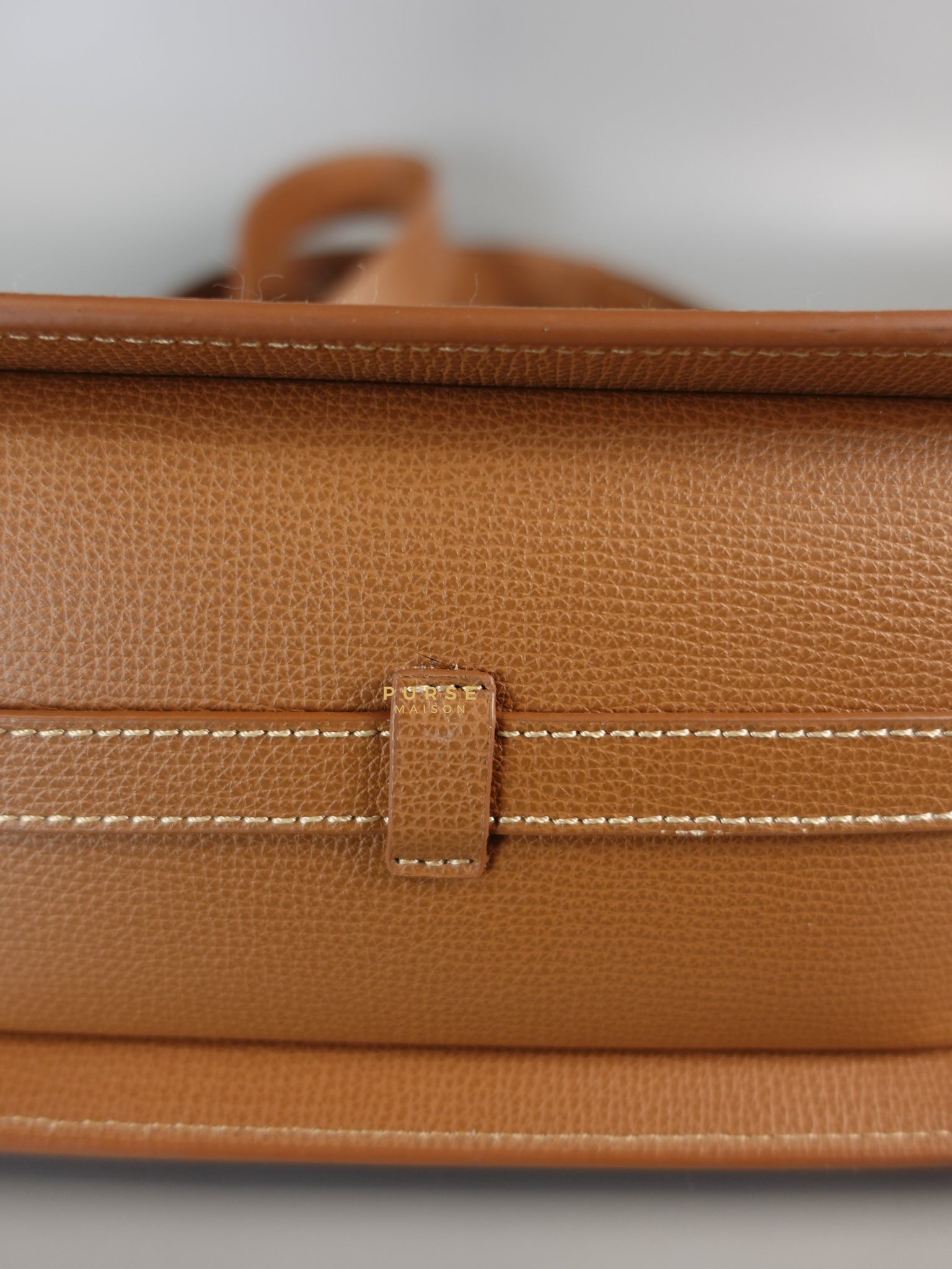 Numero Sept in Camel Graine Leather Bag | Purse Maison Luxury Bags Shop