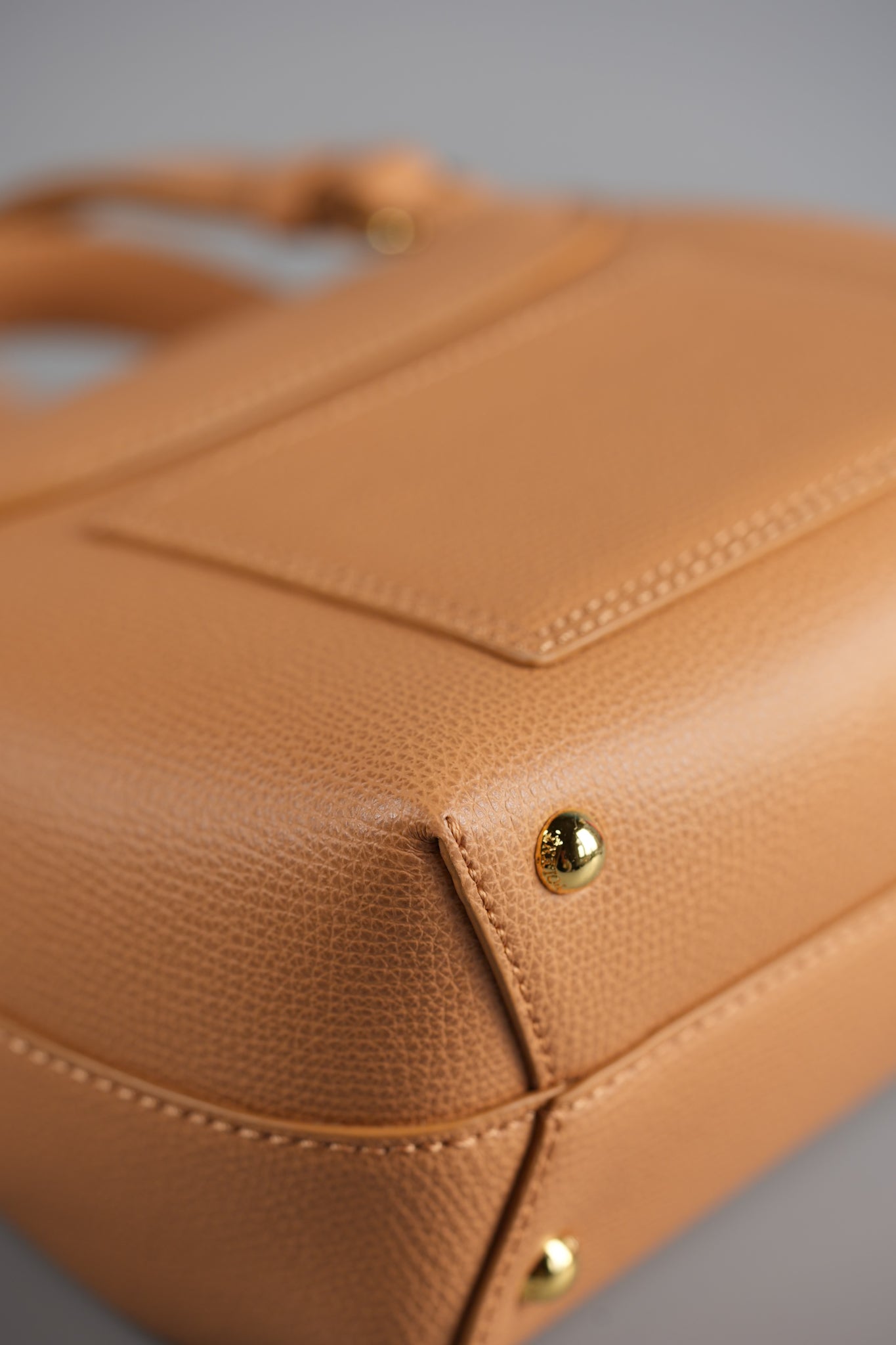 Numero Un Nano in Tan Graine Leather Bag | Purse Maison Luxury Bags Shop