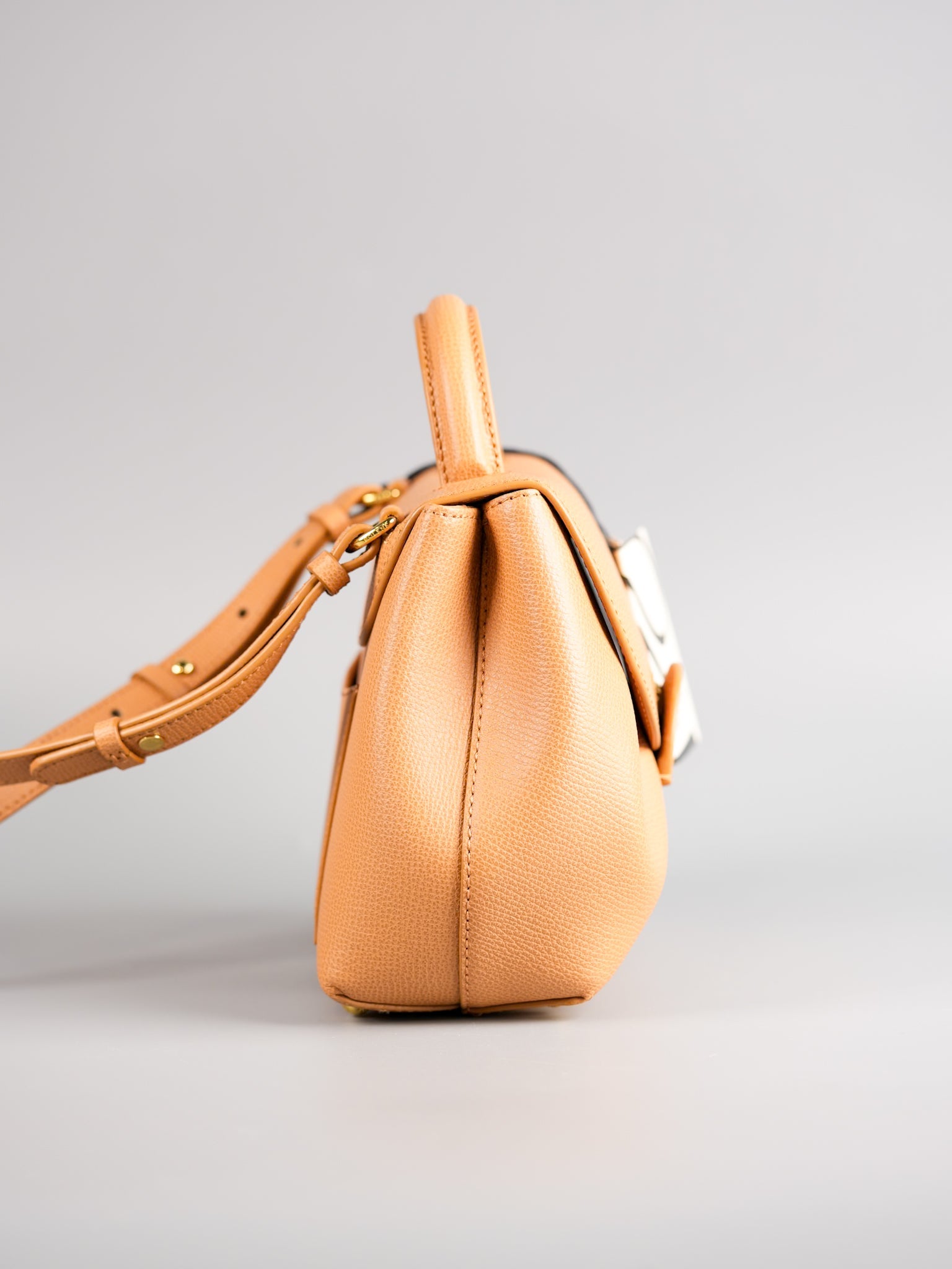 Numero Un Nano in Tan Graine Leather Bag | Purse Maison Luxury Bags Shop