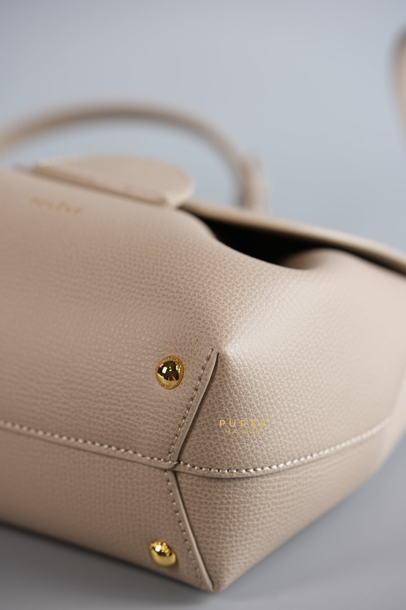 Numero Un Nano in Taupe Graine Leather Bag | Purse Maison Luxury Bags Shop