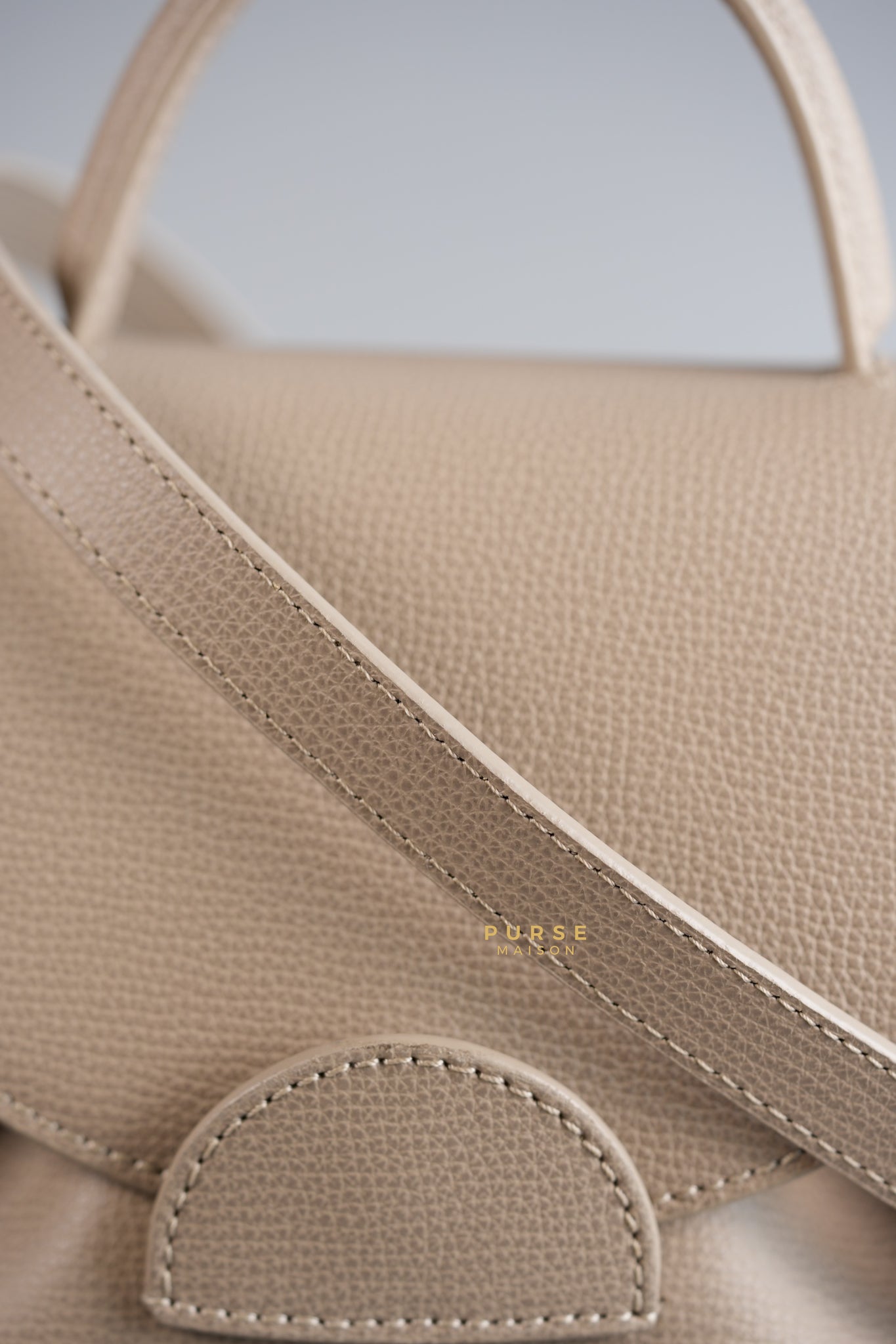 Numero Un Nano in Taupe Graine Leather Bag | Purse Maison Luxury Bags Shop