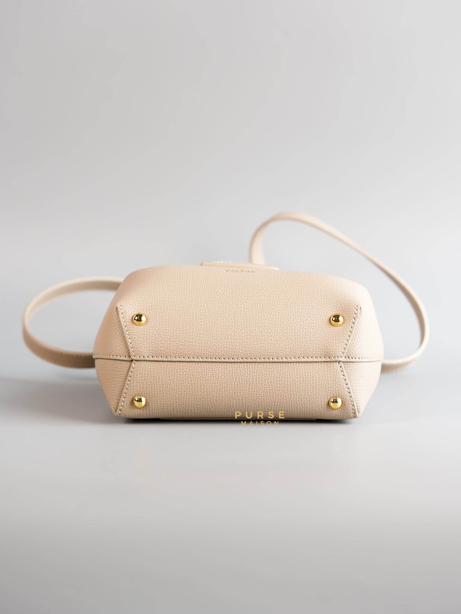 Numero Un Nano in Taupe Graine Leather Bag | Purse Maison Luxury Bags Shop