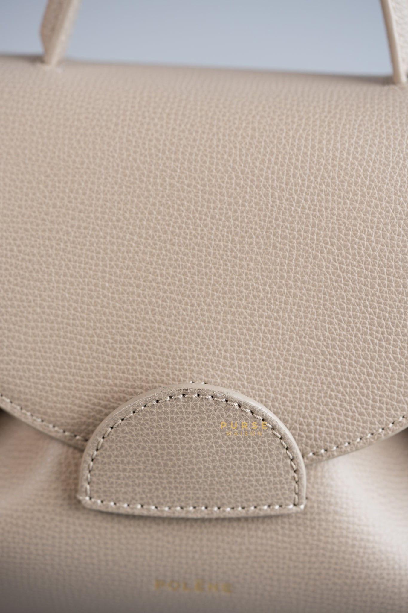 Numero Un Nano in Taupe Graine Leather Bag | Purse Maison Luxury Bags Shop