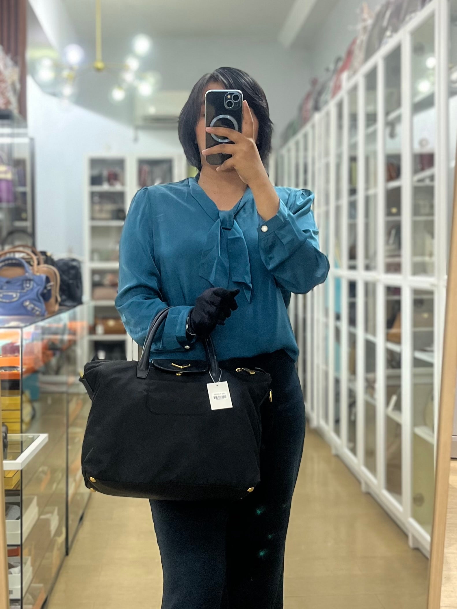 Nylon Tessuto Tote Bag in Black | Purse Maison Luxury Bags Shop