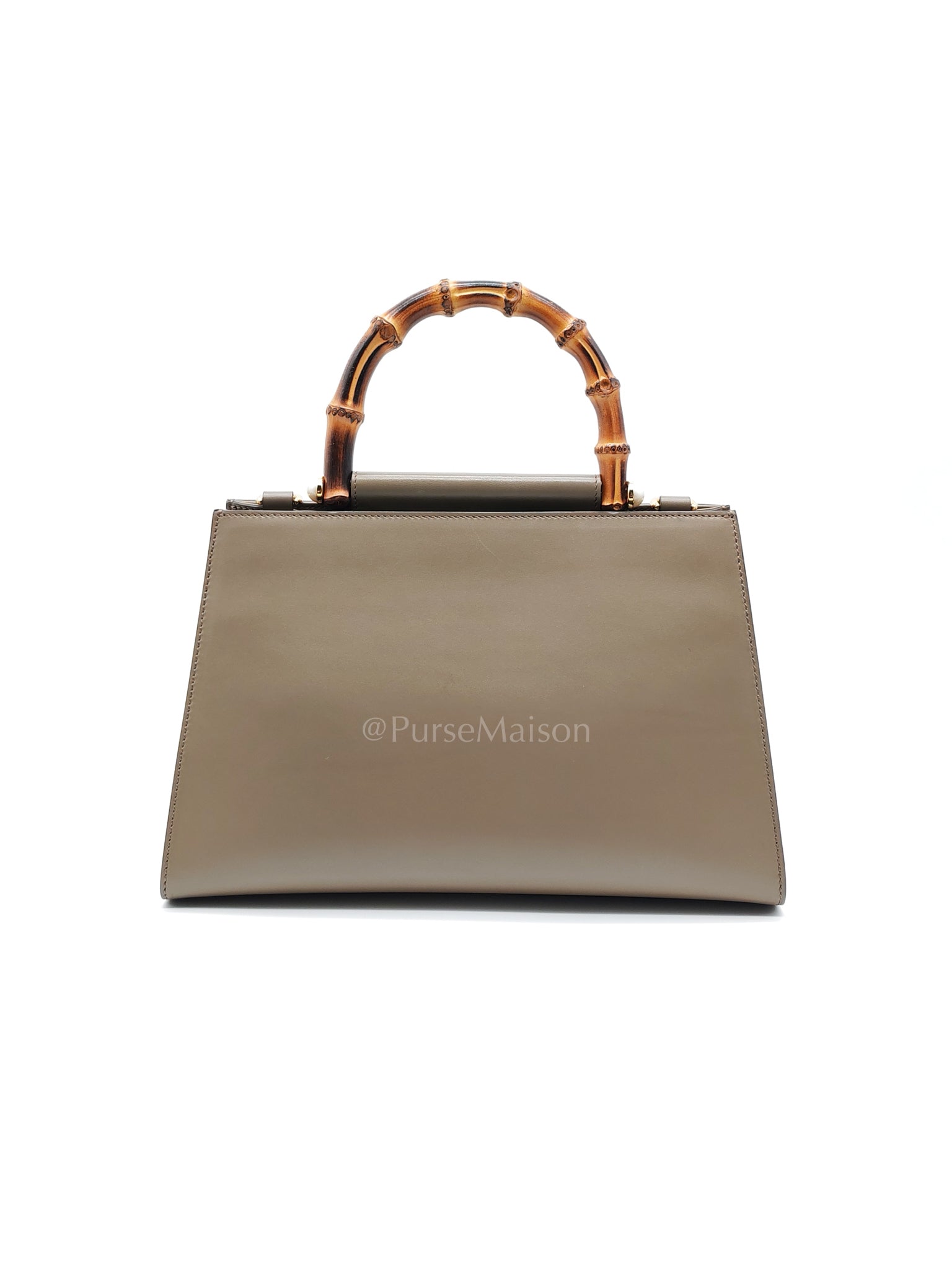 Nymphaea Small in Light Khaki Smooth Calfskin Leather Shoulder Bag | Purse Maison Luxury Bags Shop
