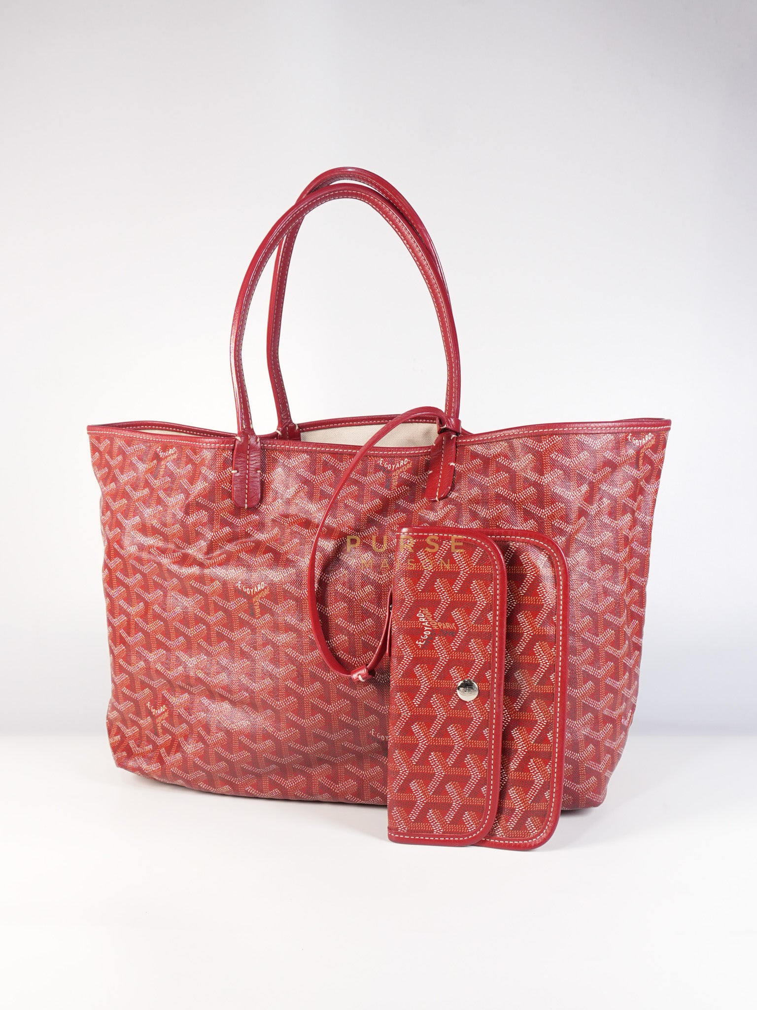 Saint Louis PM Red Goyardine Canvas