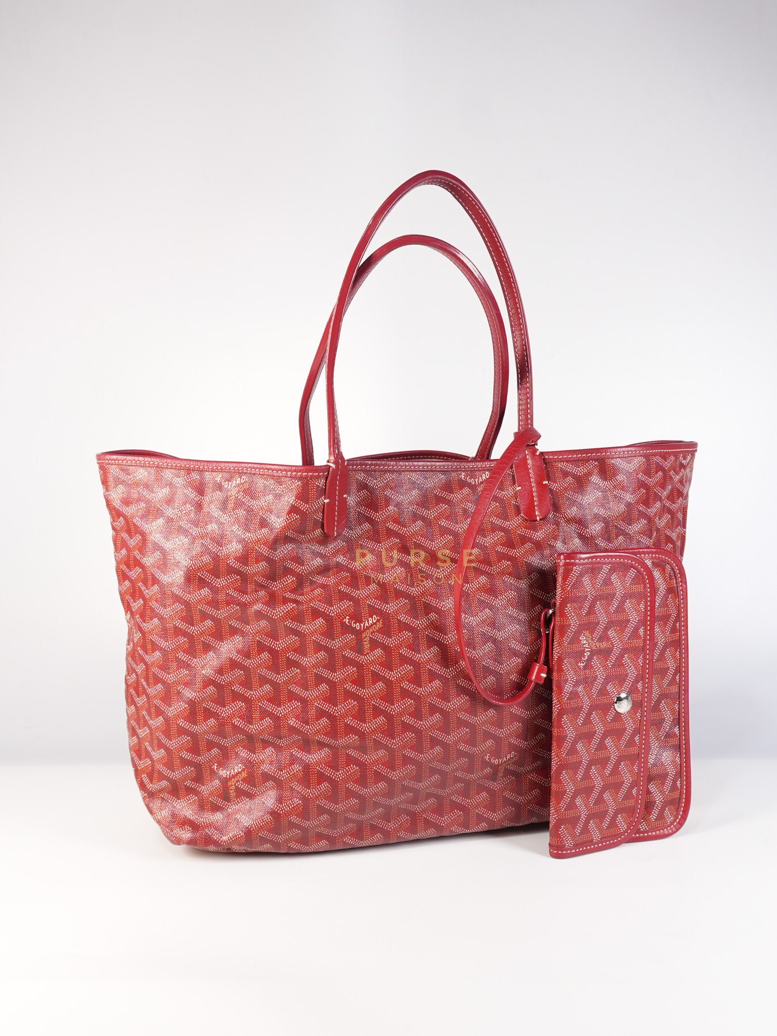 Saint Louis PM Red Goyardine Canvas