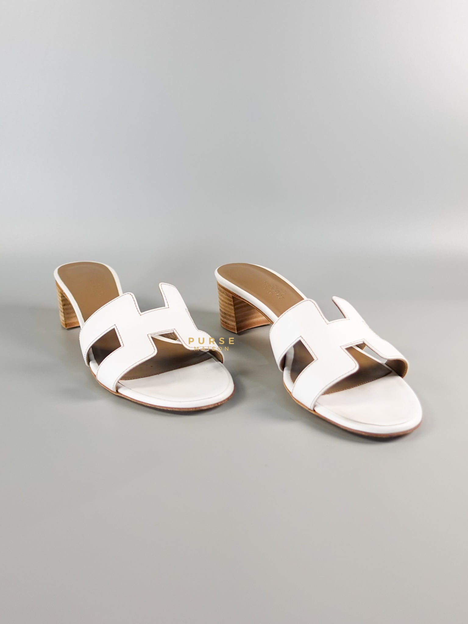 Oasis White Sandals Size 39.5 EU | Purse Maison Luxury Bags Shop