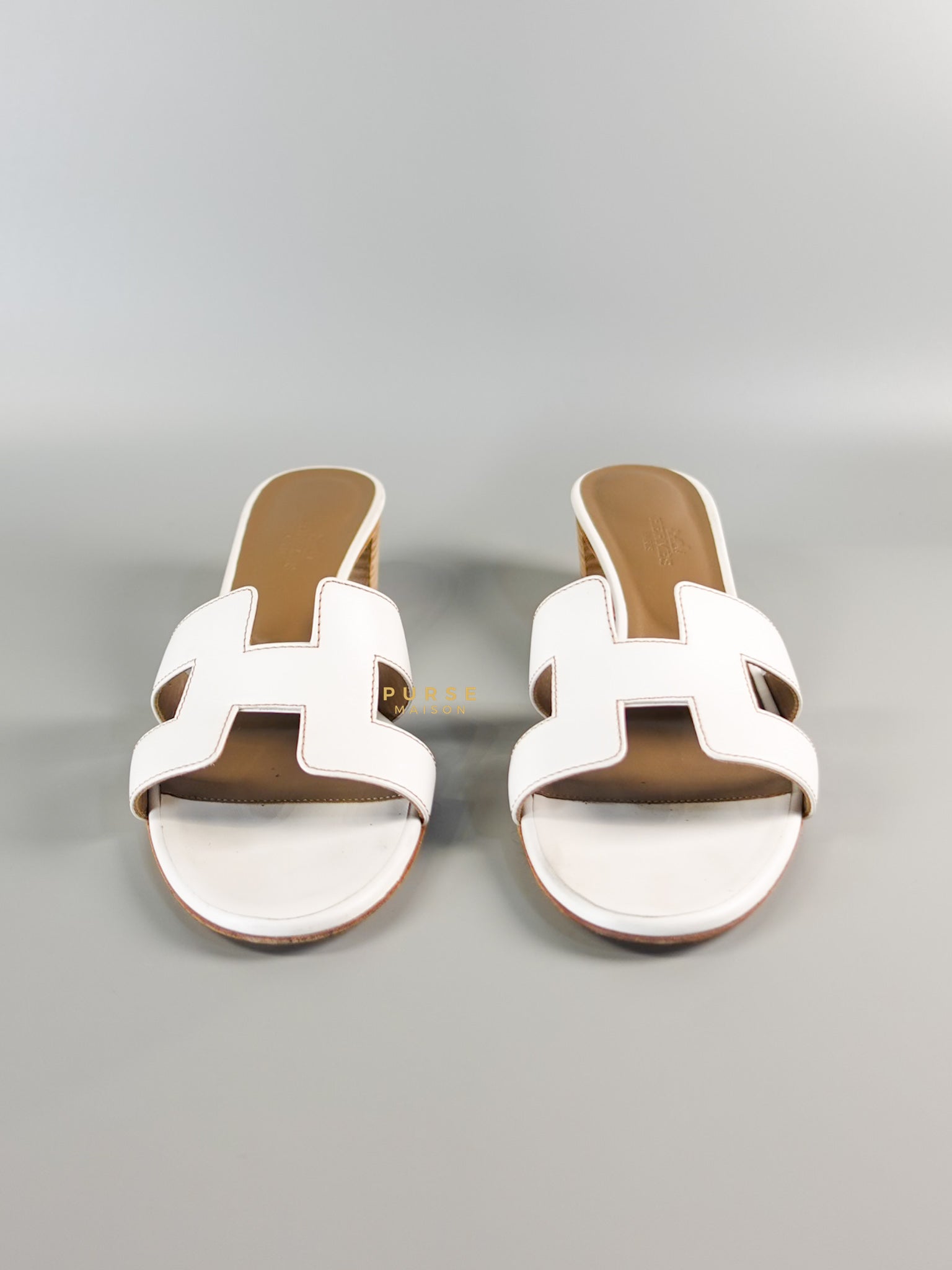 Oasis White Sandals Size 39.5 EU | Purse Maison Luxury Bags Shop