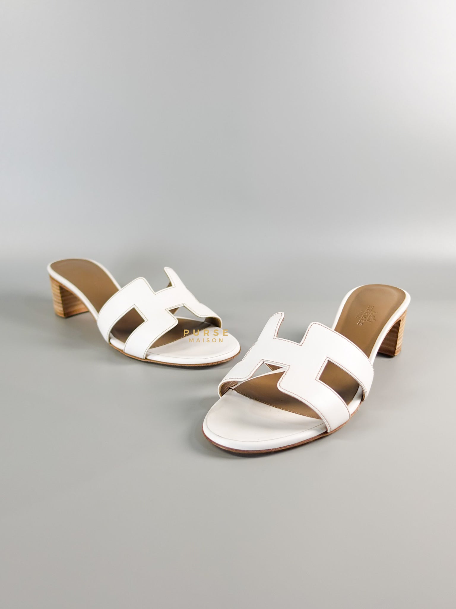 Oasis White Sandals Size 39.5 EU | Purse Maison Luxury Bags Shop