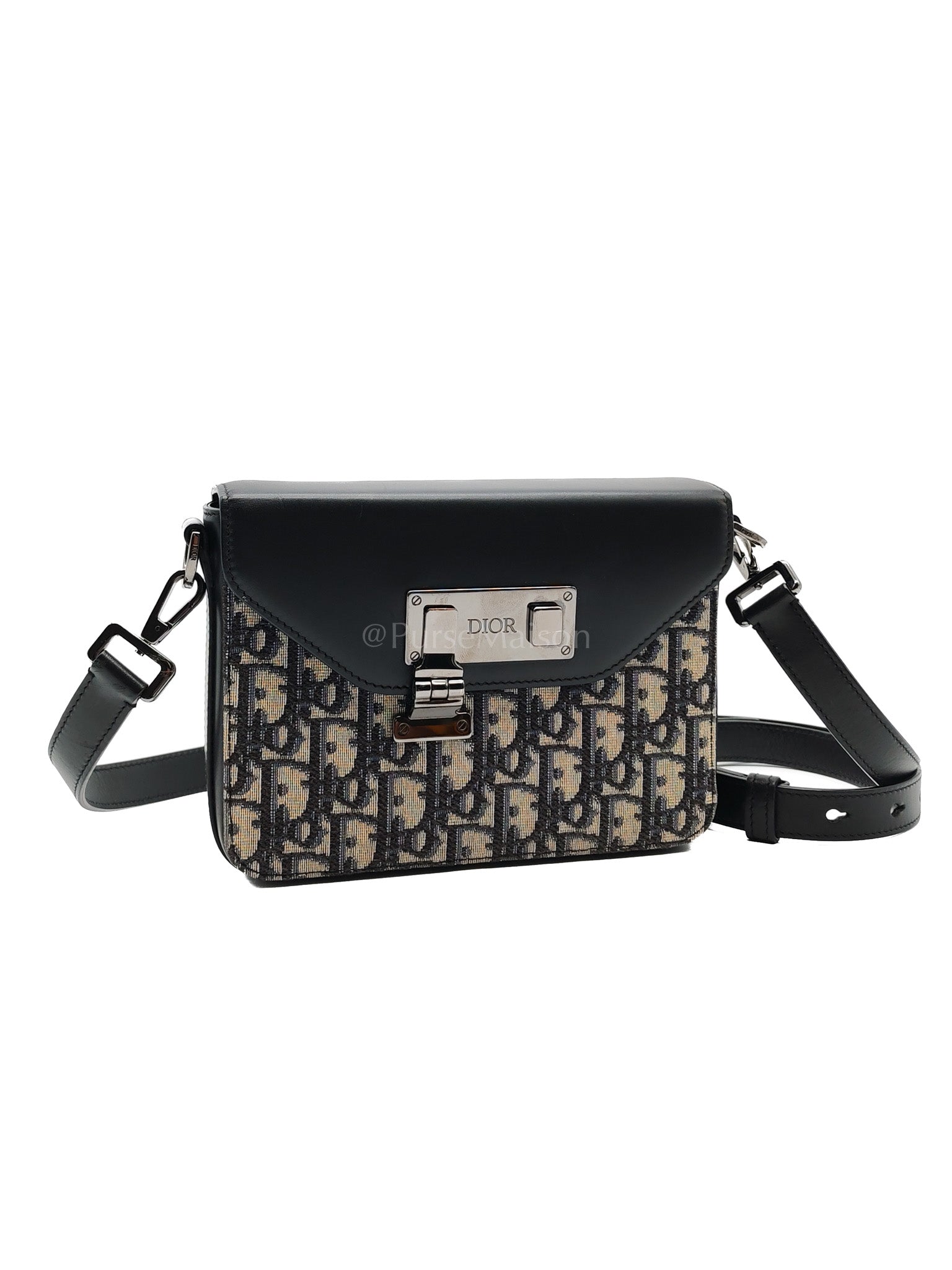 Oblique Jacquard Clasp Lock Messenger Bag | Purse Maison Luxury Bags Shop