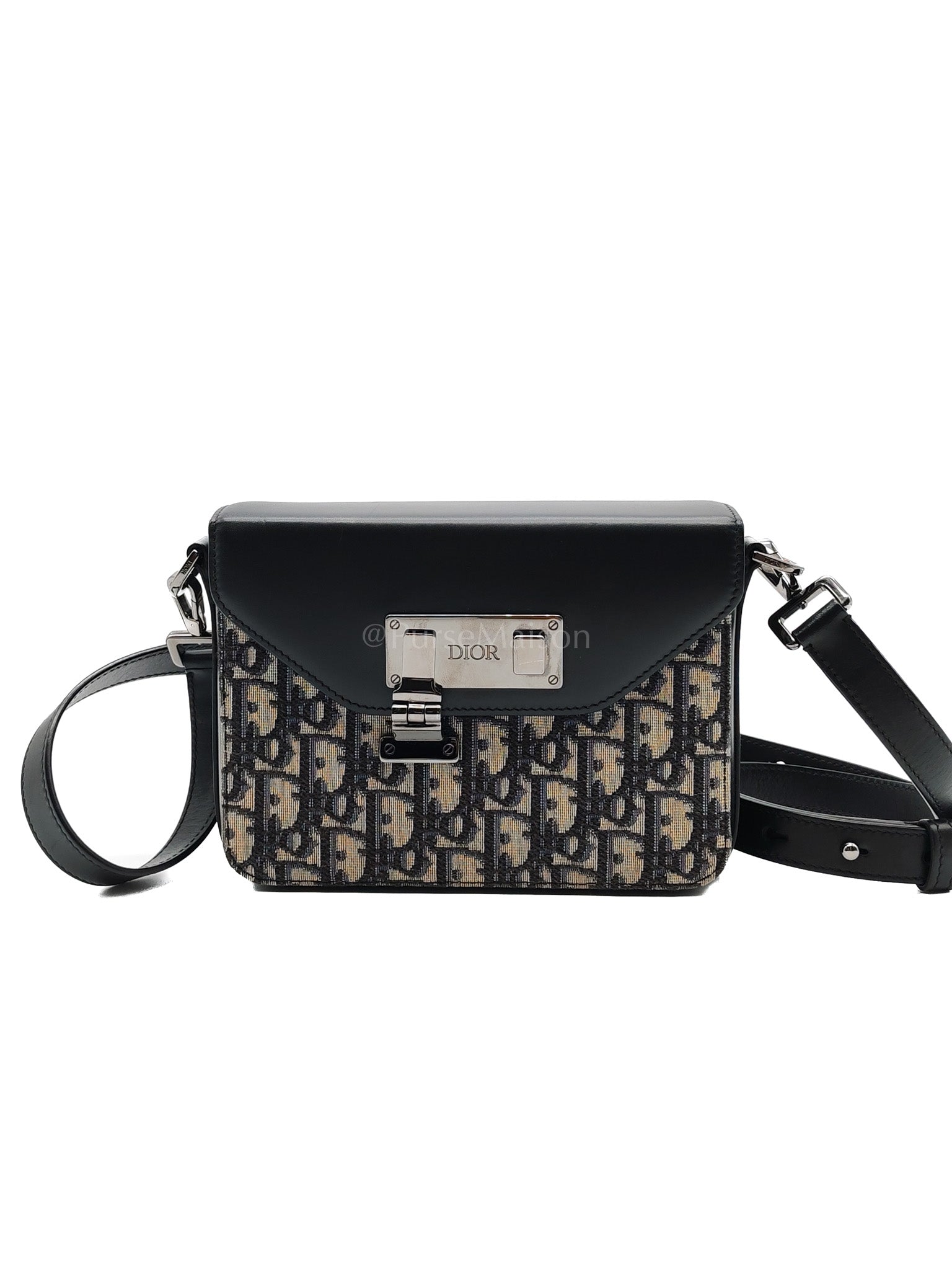 Oblique Jacquard Clasp Lock Messenger Bag | Purse Maison Luxury Bags Shop
