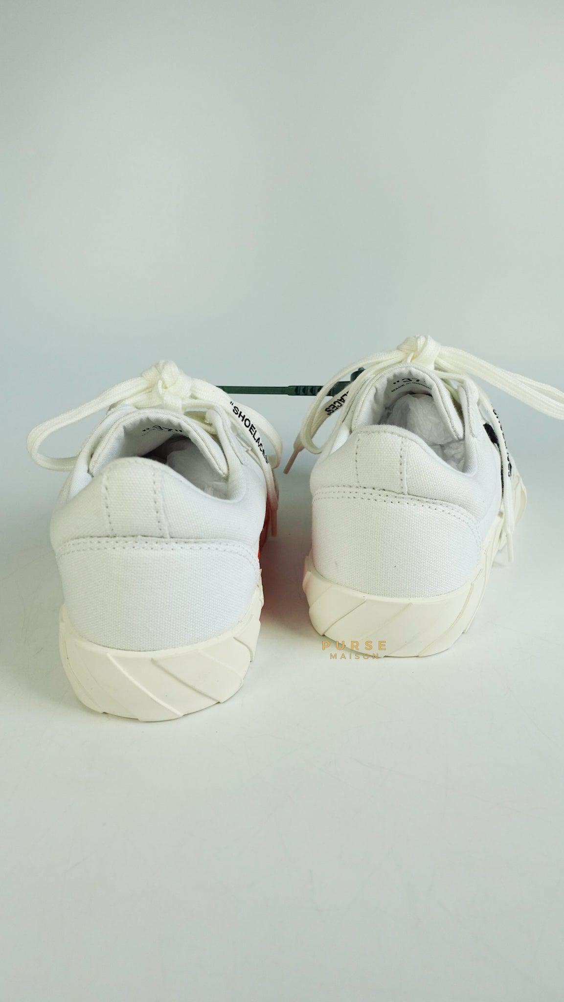 Off White Low Vulcanized Canvas White Sneakers Size 37 EUR