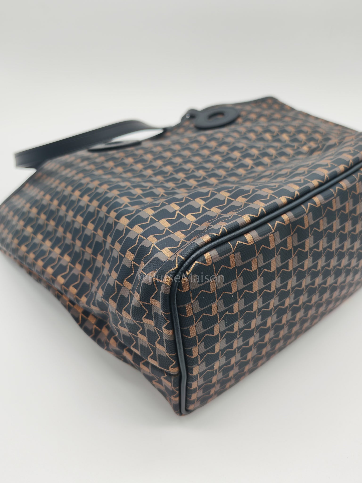 Oh! Ruban Canvas Tote Bag Black | Purse Maison Luxury Bags Shop