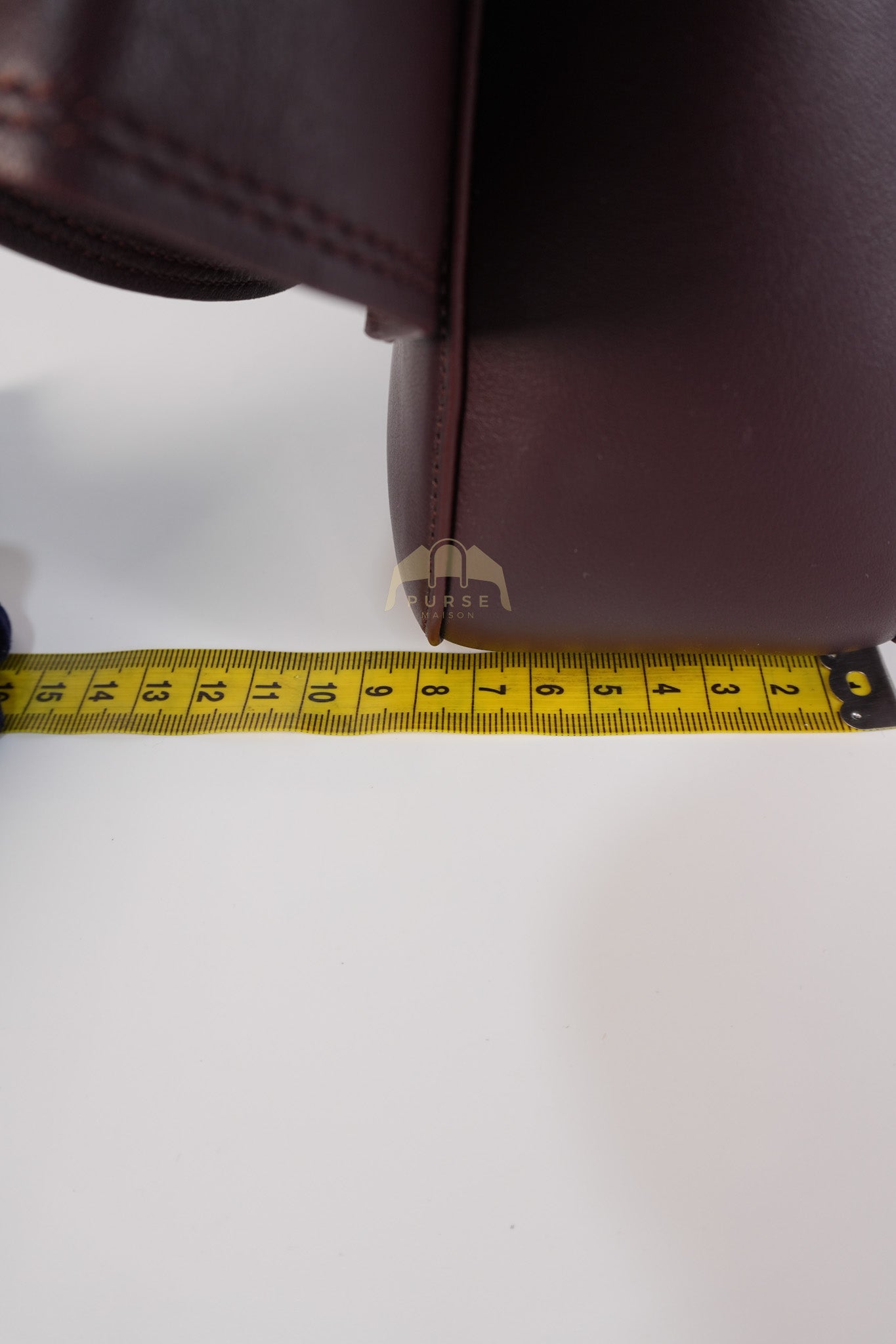 Ola Shoulder Bag Medium in Dark Burgundy Calfskin Leather & Gold Hardware | Purse Maison Luxury Bags Shop